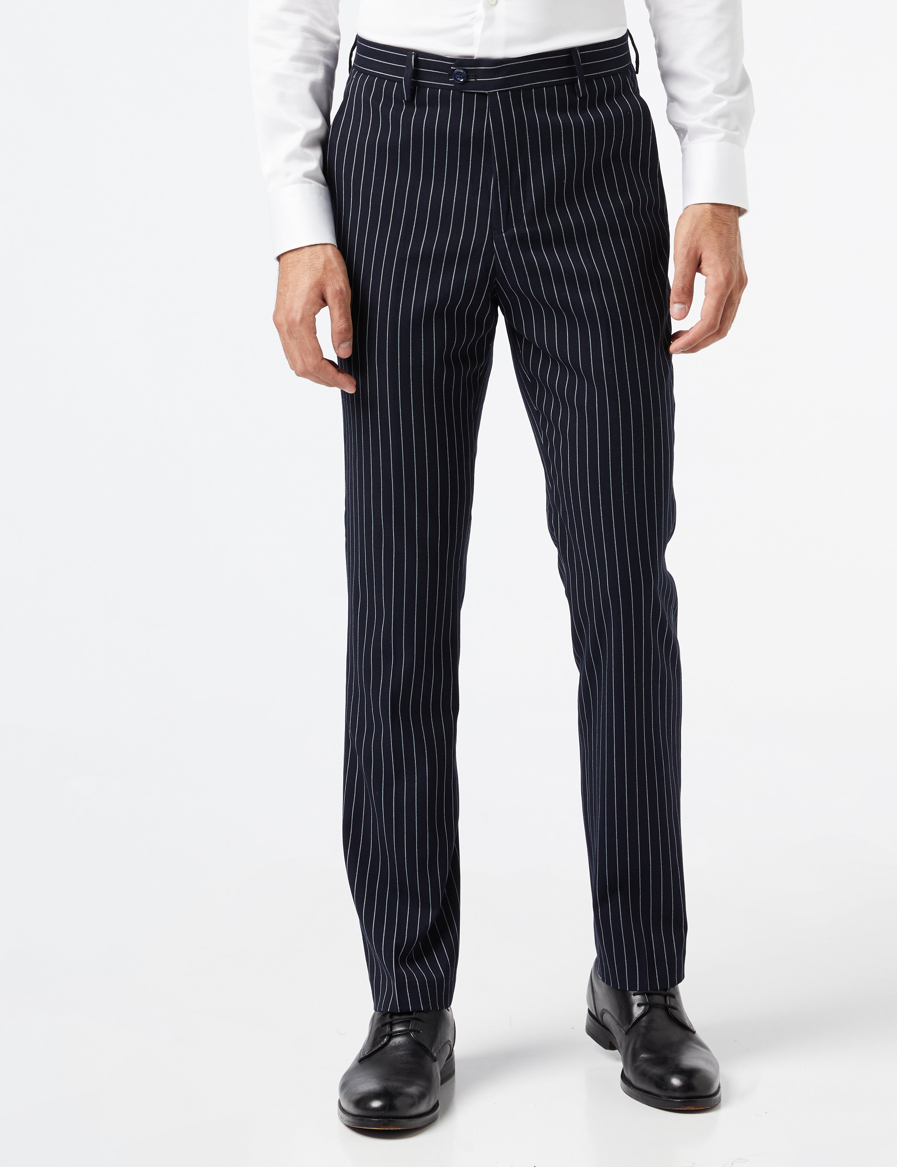 ALFRED - Navy Chalk Stripe Double Breasted Suit