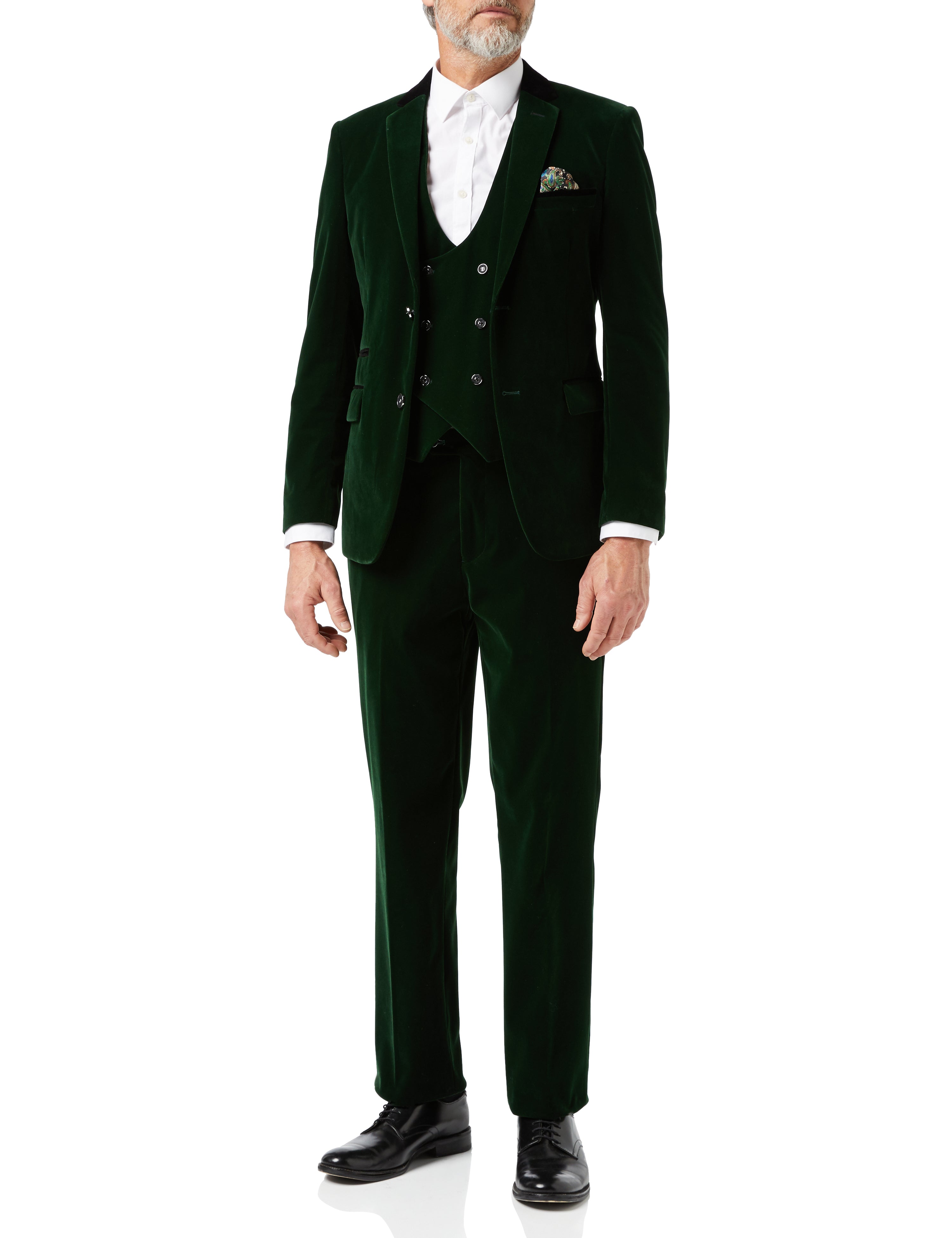 Green Velvet 3 Piece Wedding Suit