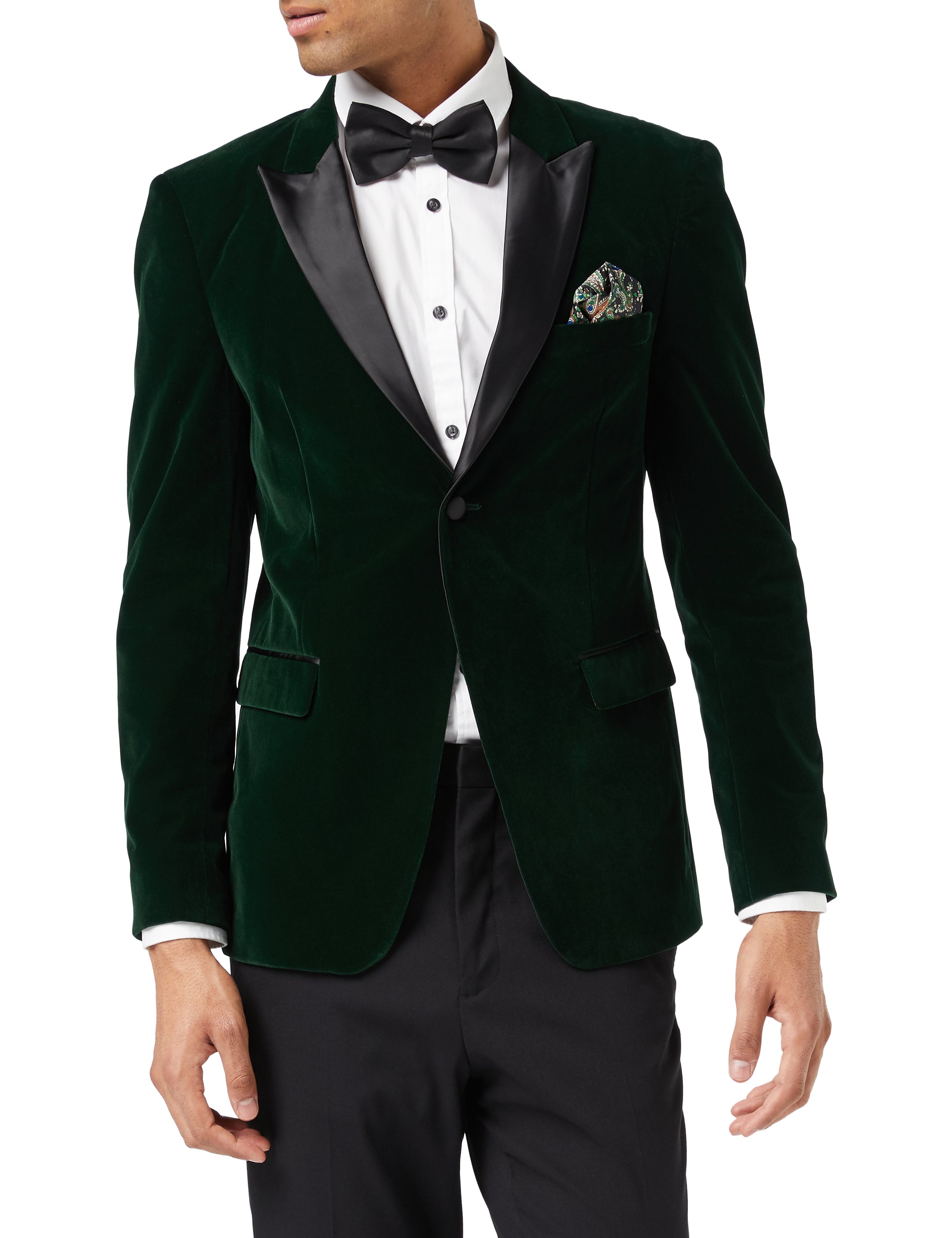 Mens Green velvet tuxedo dinner jacket