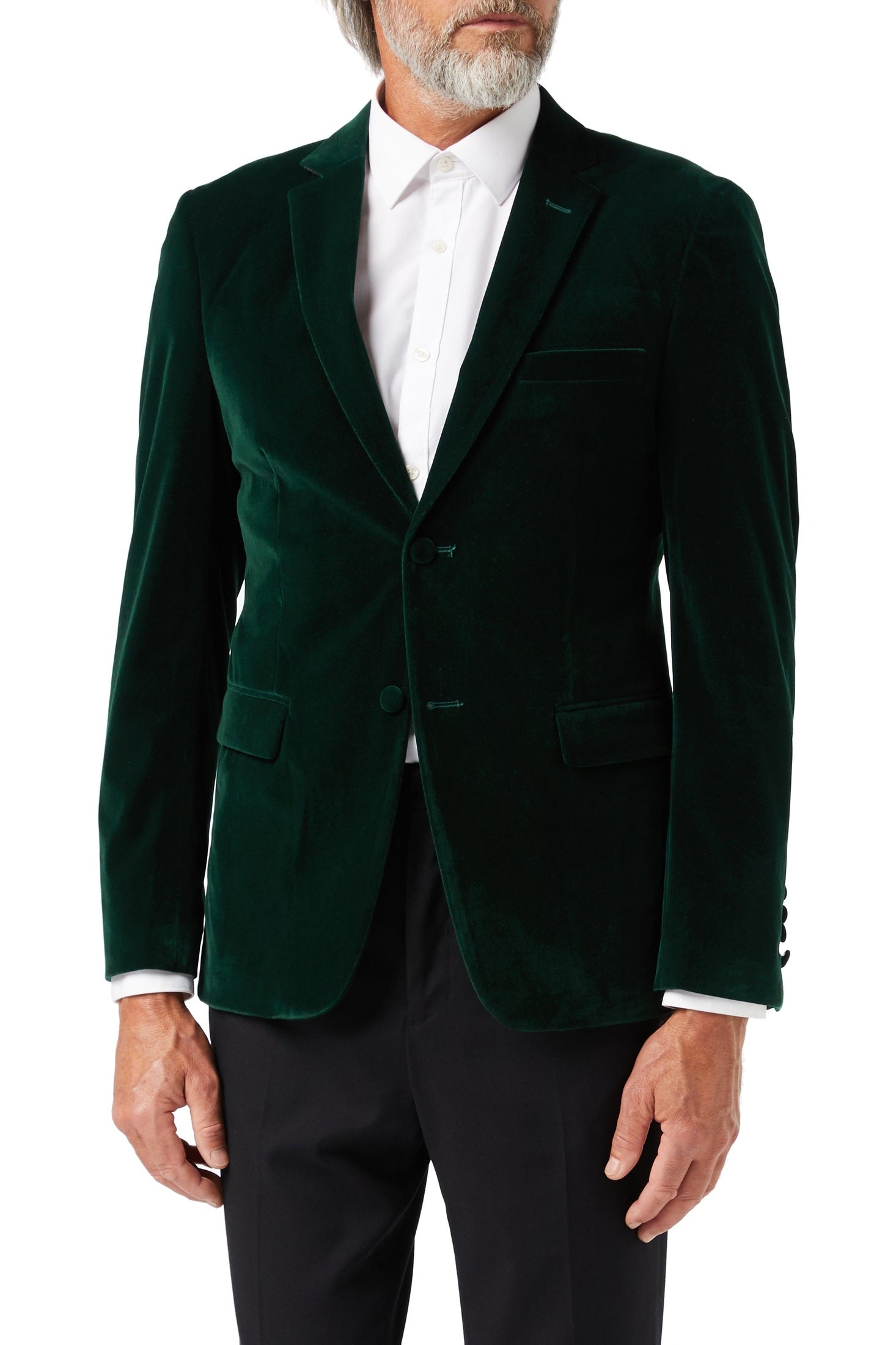 GARY- GREEN VELVET BLAZER