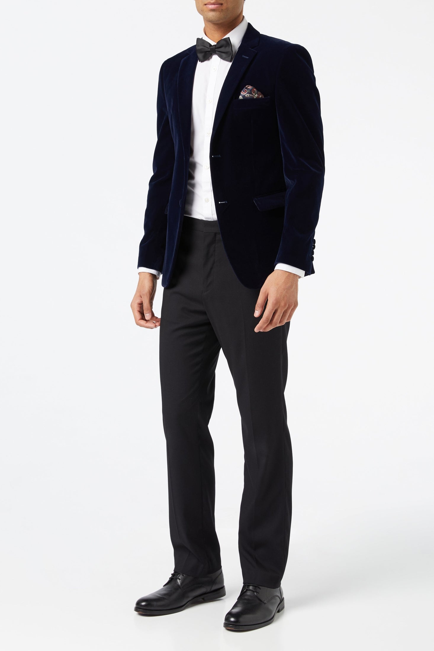 GARY- NAVY VELVET BLAZER