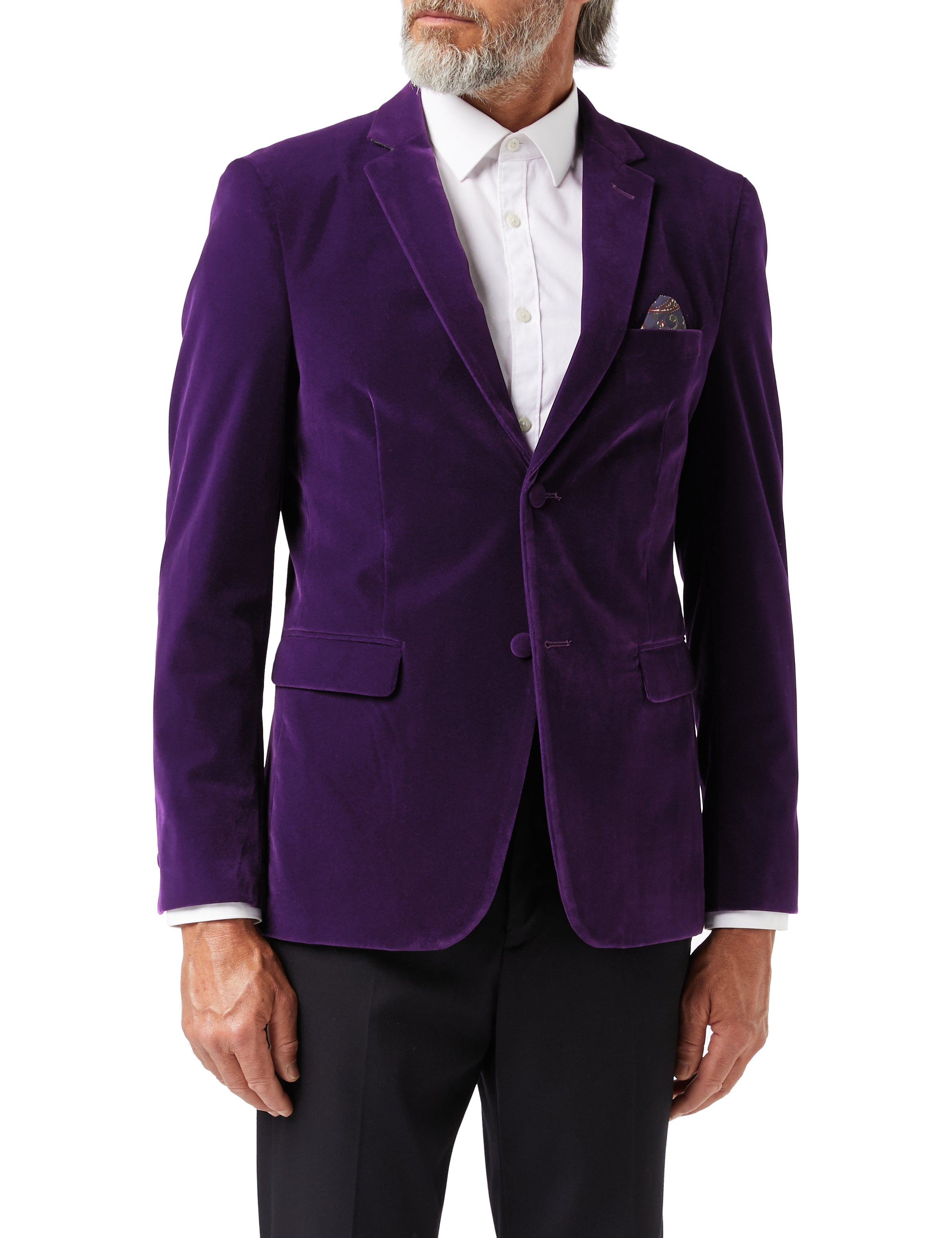 GARY- PURPLE VELVET BLAZER