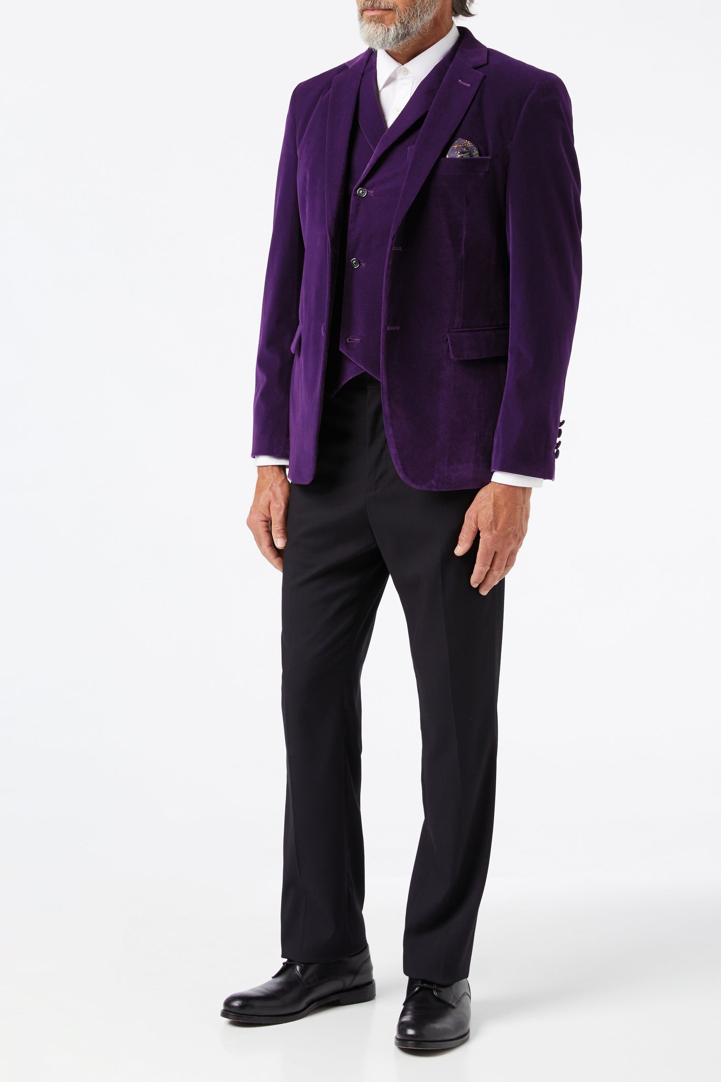 GARY- PURPLE VELVET BLAZER