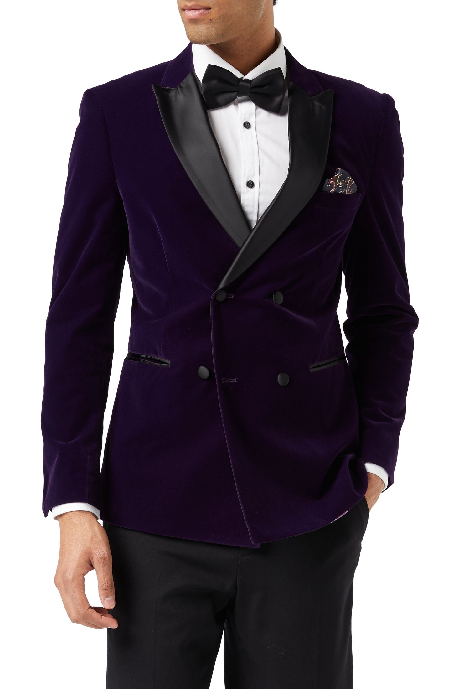 SMITH - Purple Soft Velvet Dinner Jacket