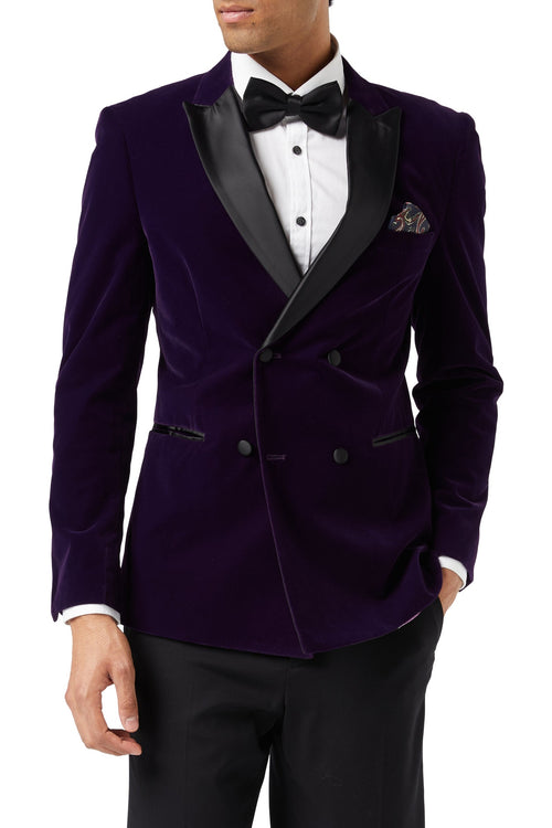 SMITH - Purple Soft Velvet Dinner Jacket