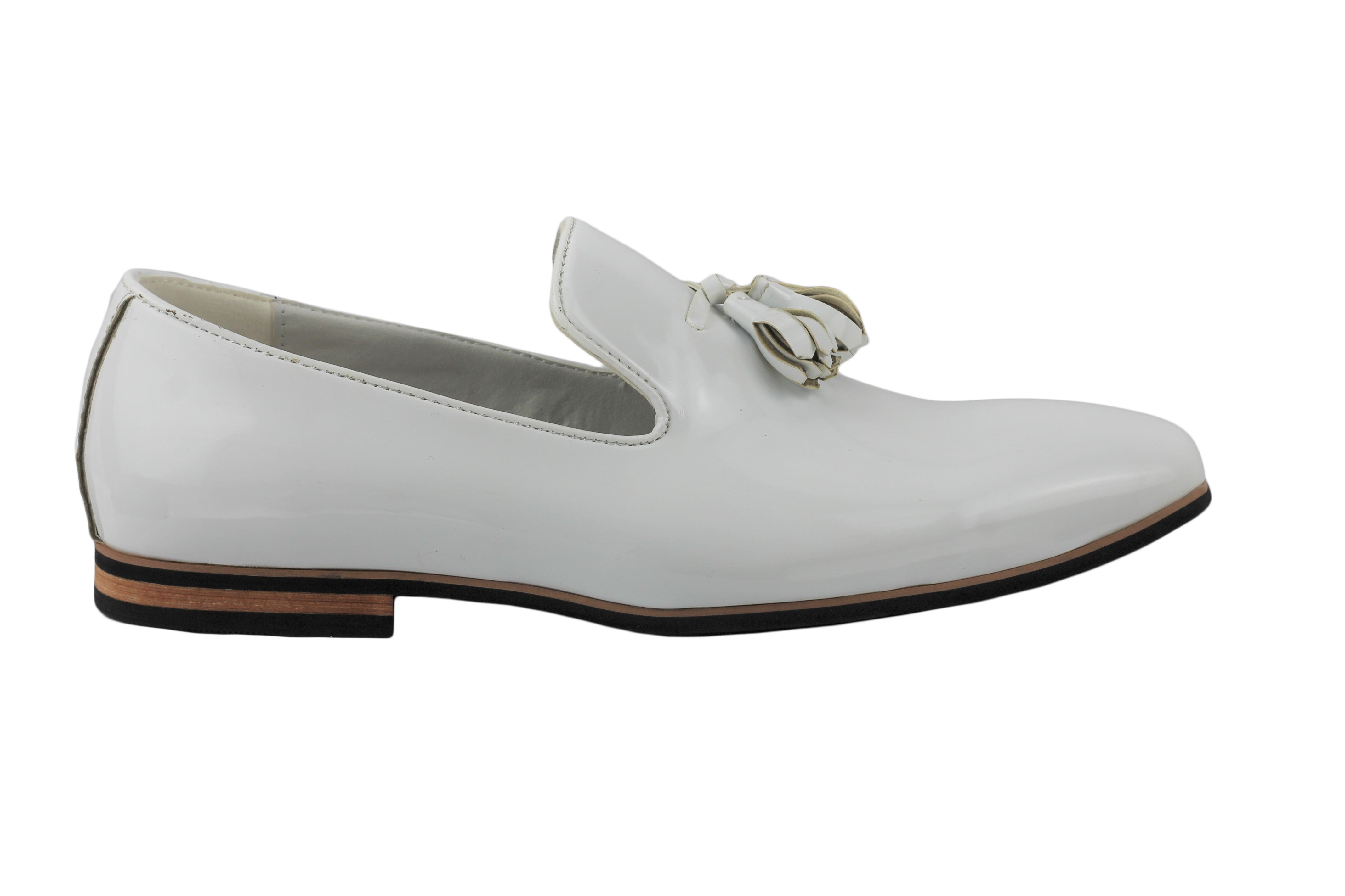 Shiny Patent Leather Slip On Shoes