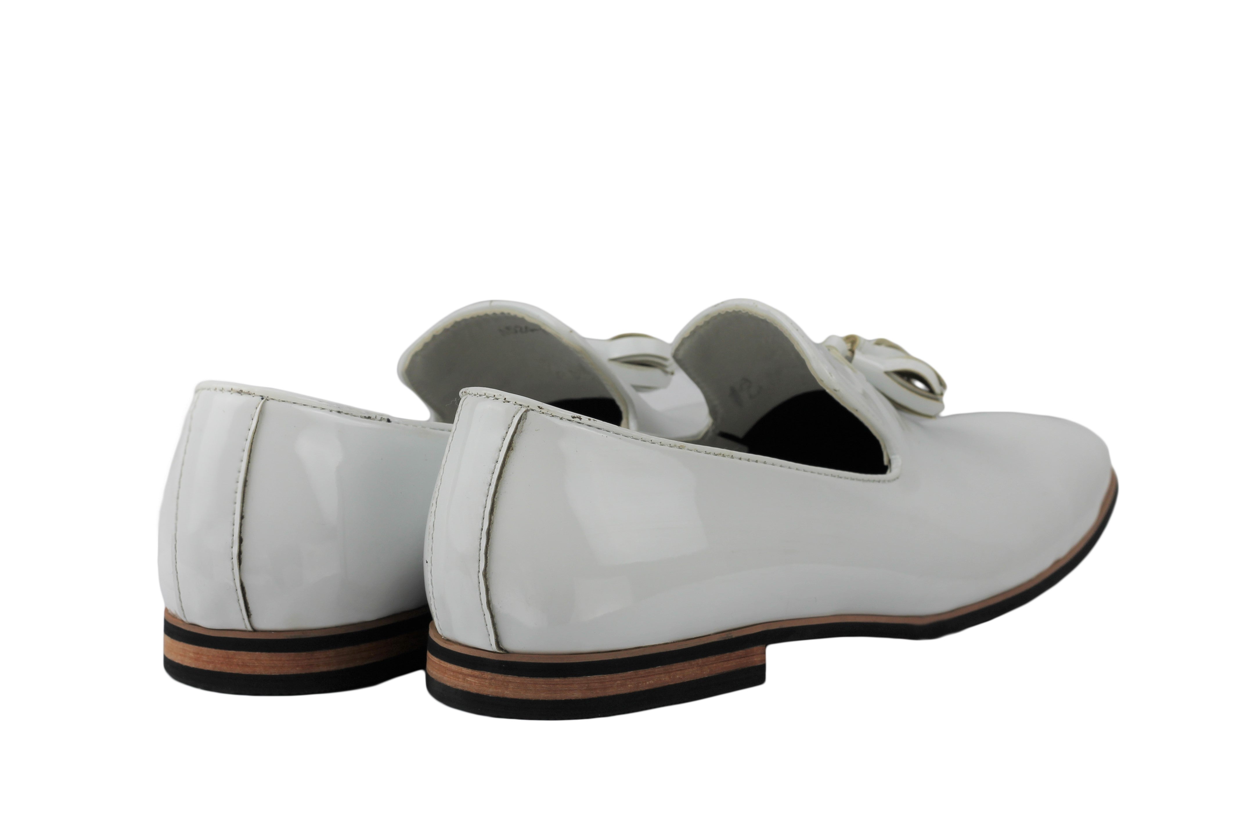 Shiny Patent Leather Slip On Shoes