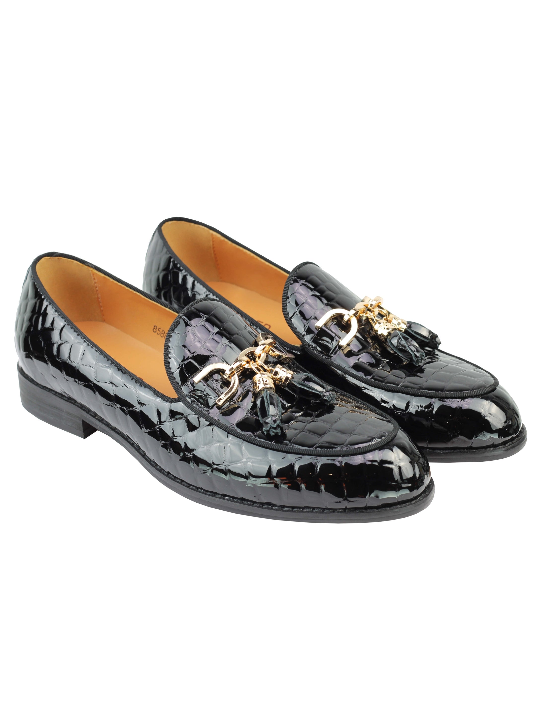 Real Leather Glossy Tassel Loafers