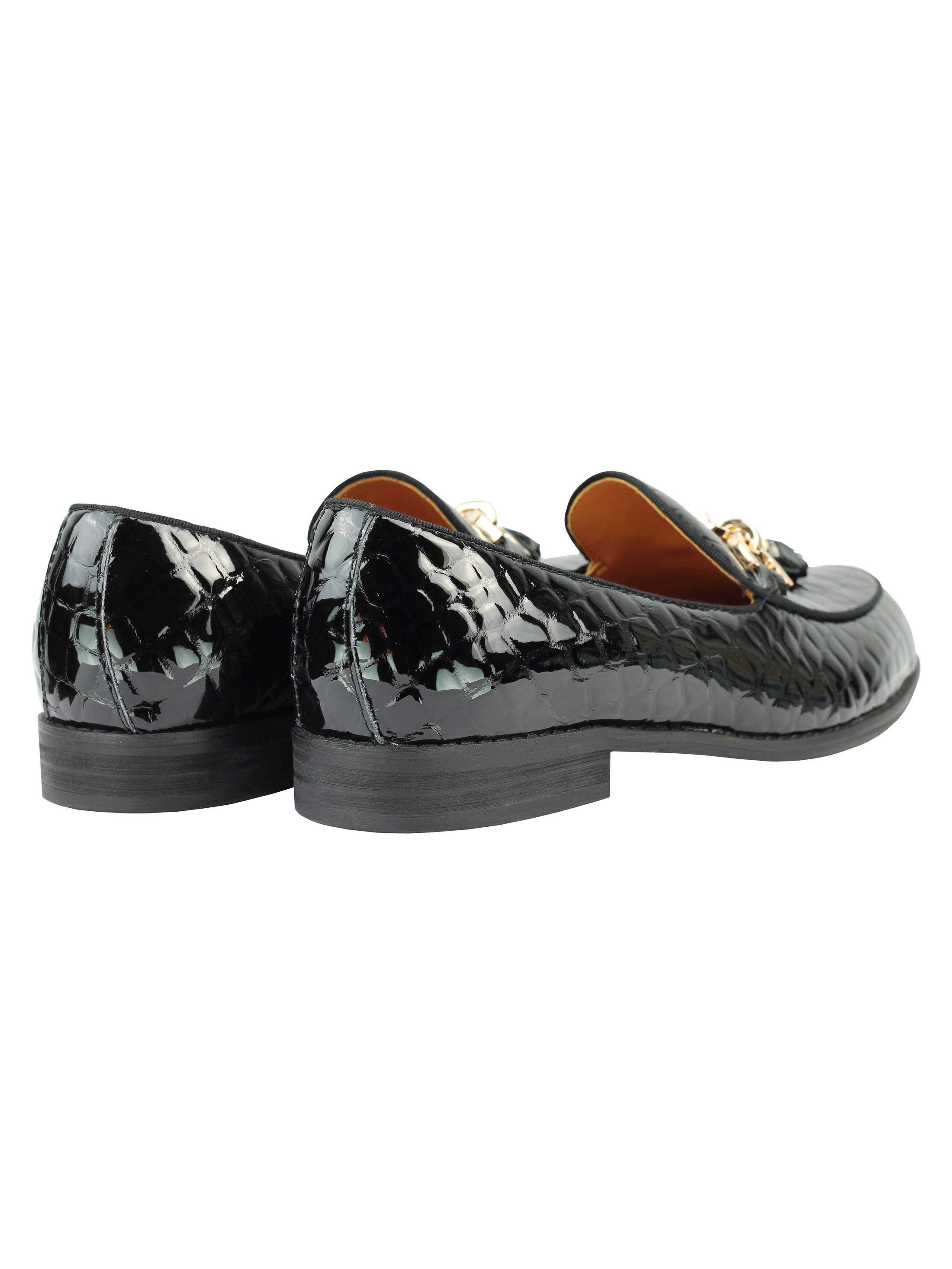 Real Leather Glossy Tassel Loafers