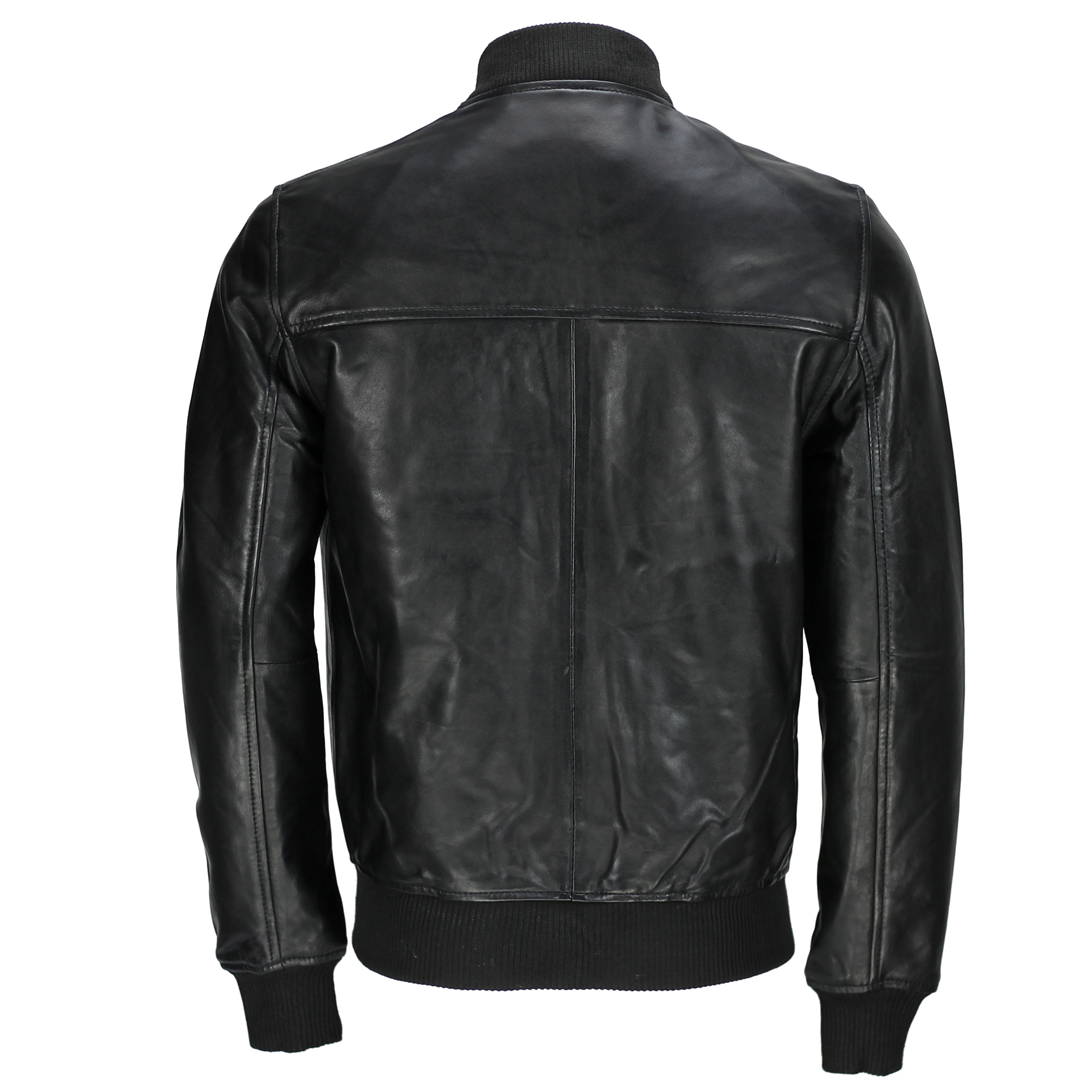 BOMBER NO COLLAR BIKER JACKET
