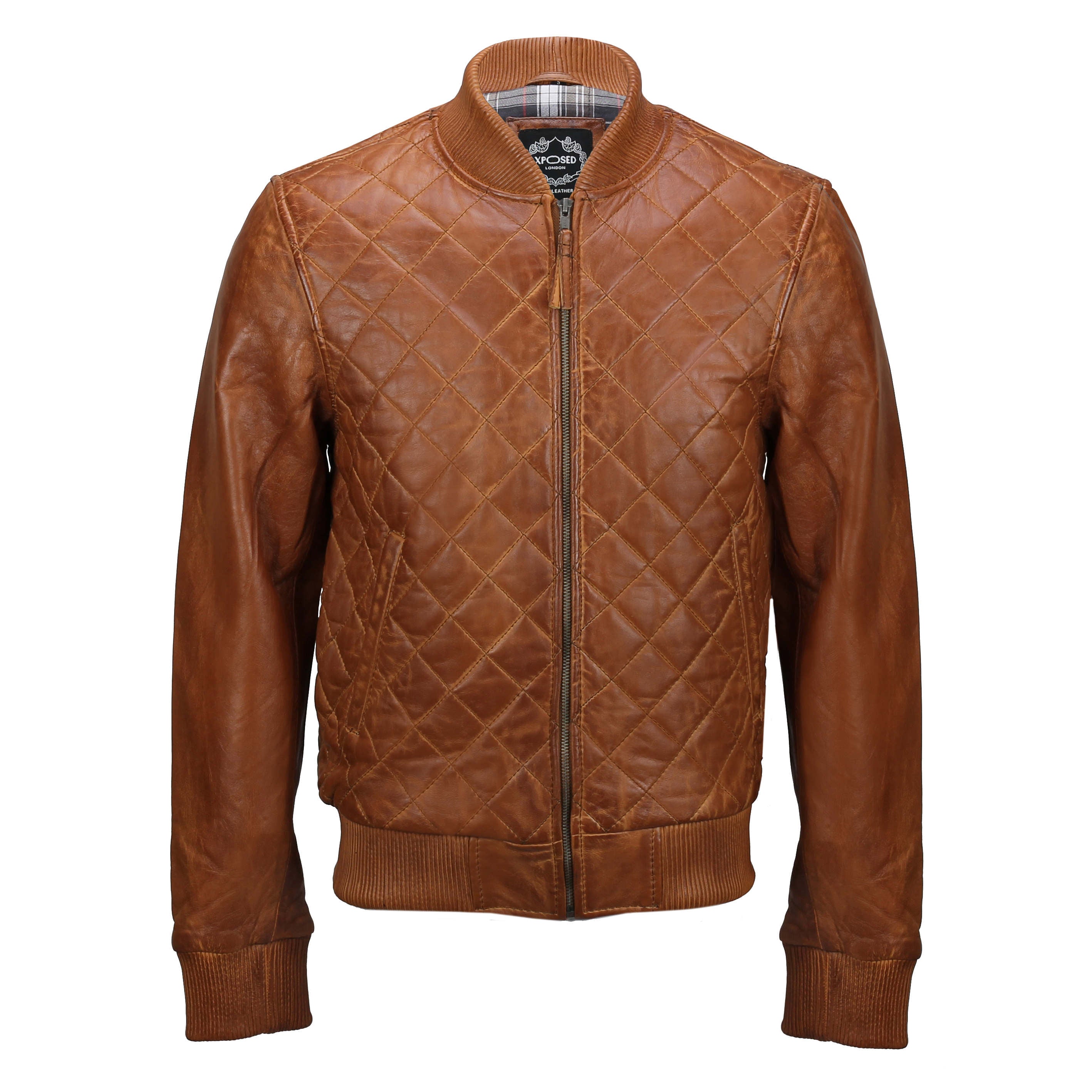 CROSS QUILTED BOMBER JACKET