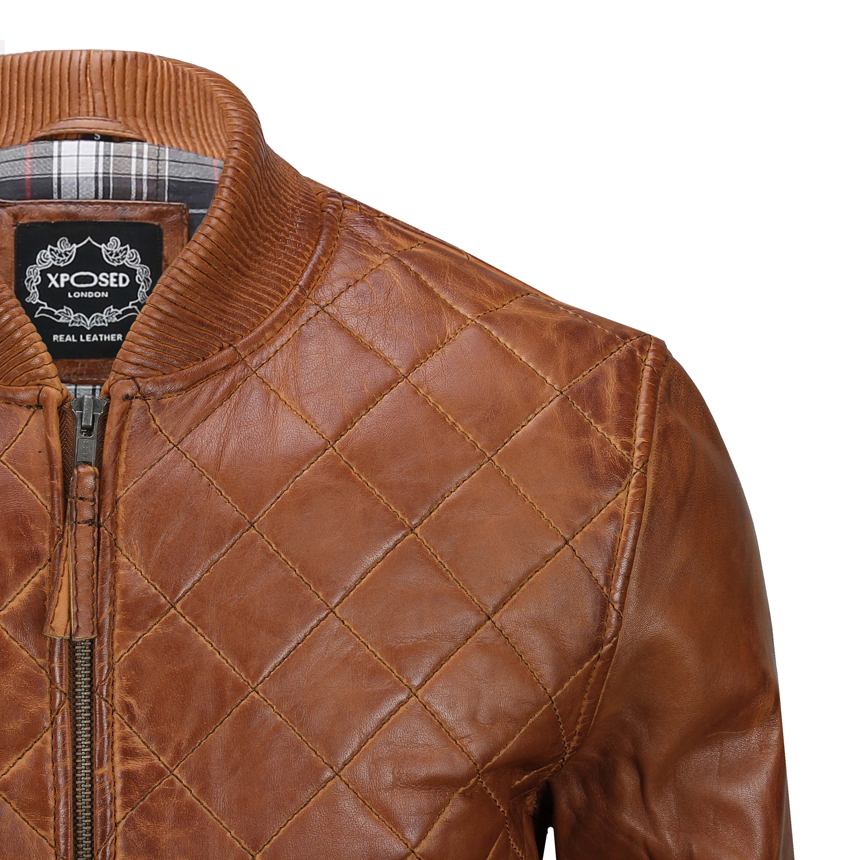 CROSS QUILTED BOMBER JACKET