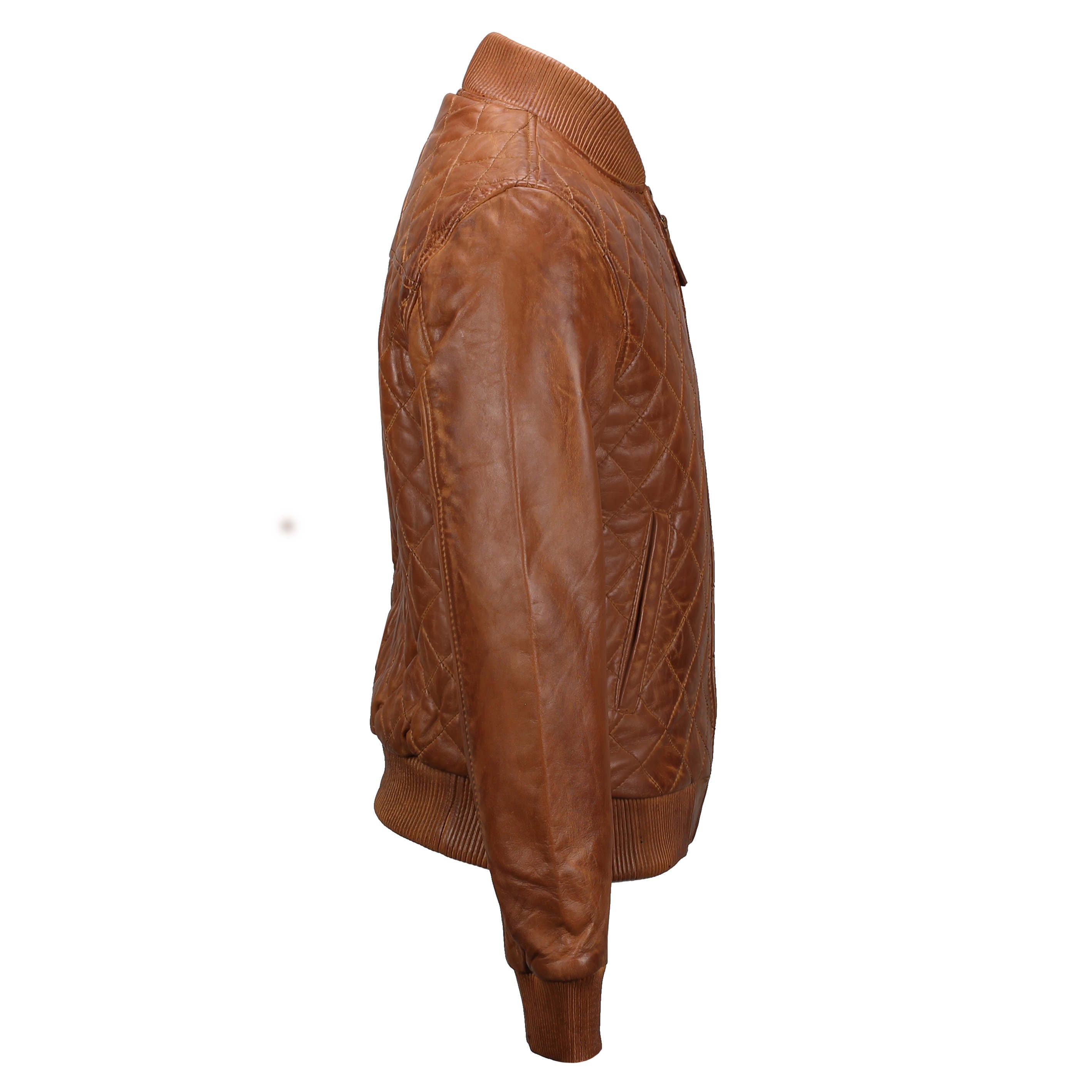 CROSS QUILTED BOMBER JACKET