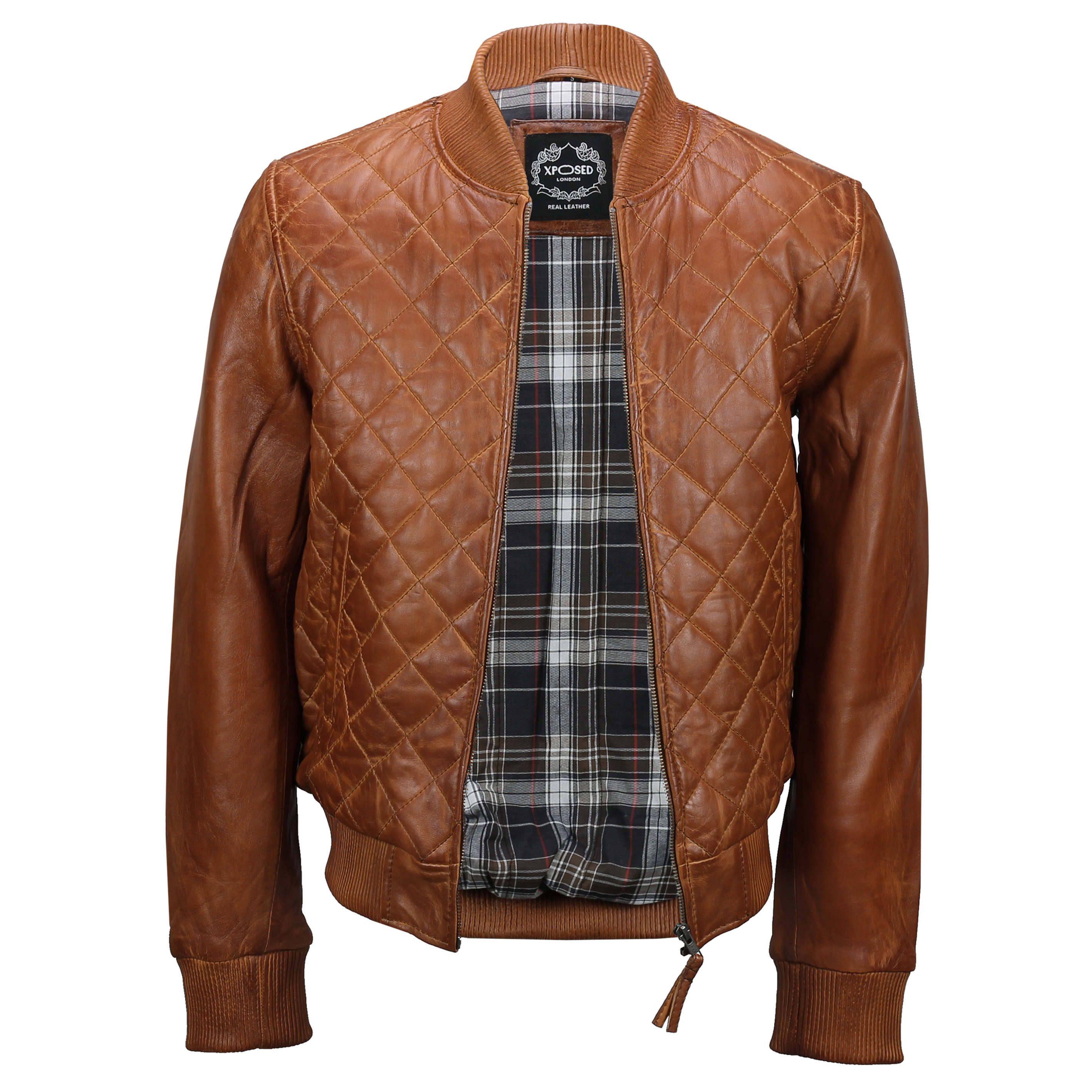 CROSS QUILTED BOMBER JACKET