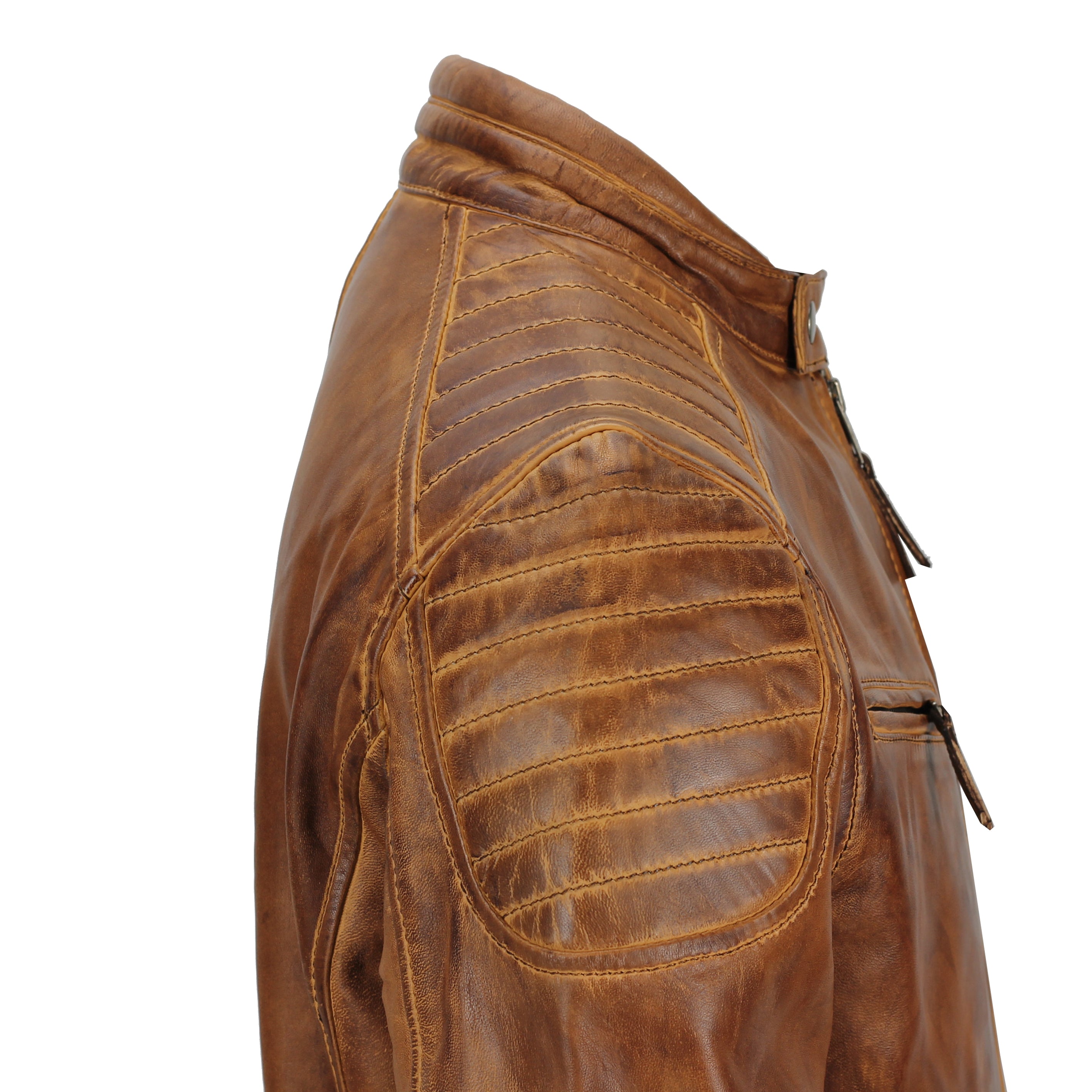 MEN'S BIKER TIMBER LEATHER JACKET