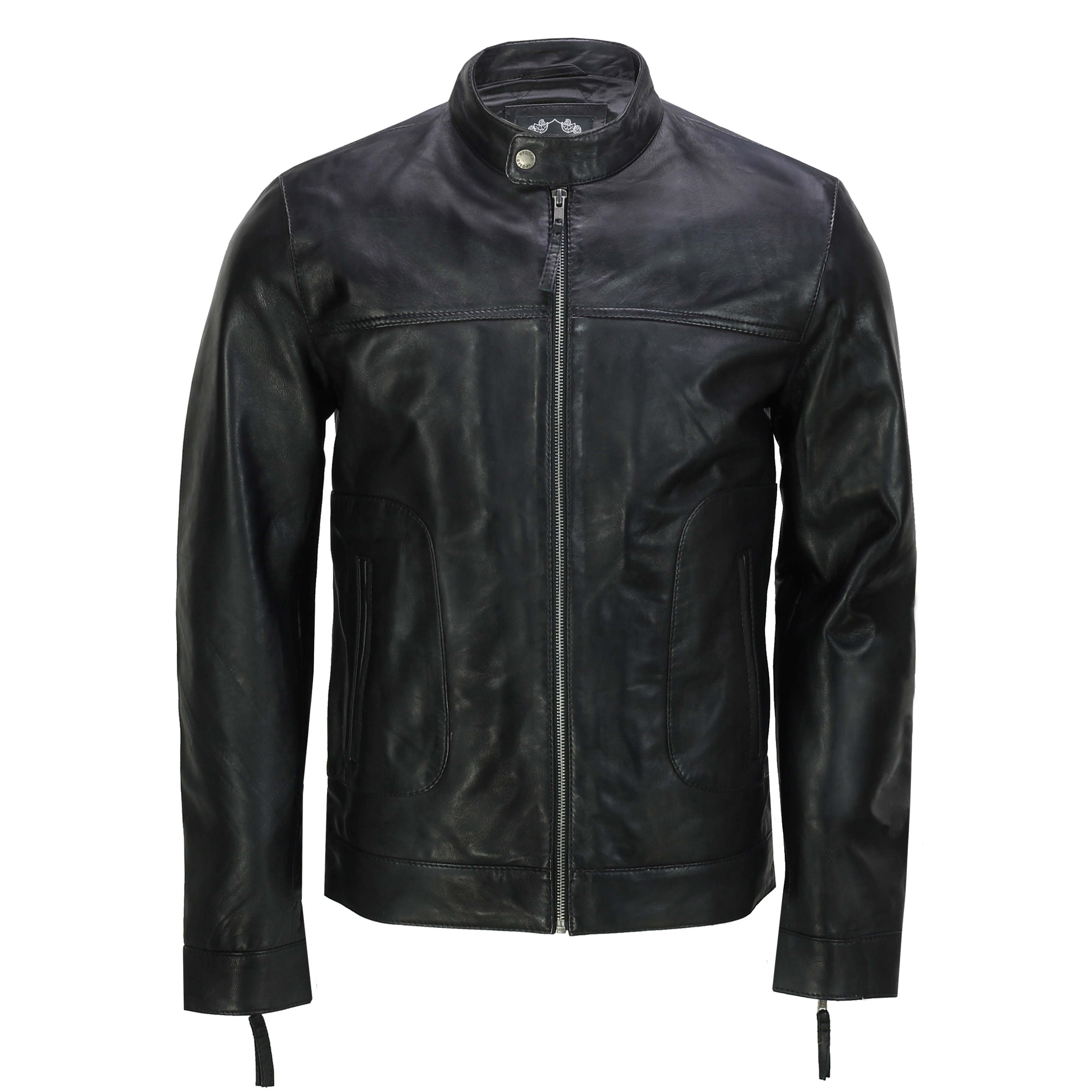 Men's Leather Black Biker Jacket