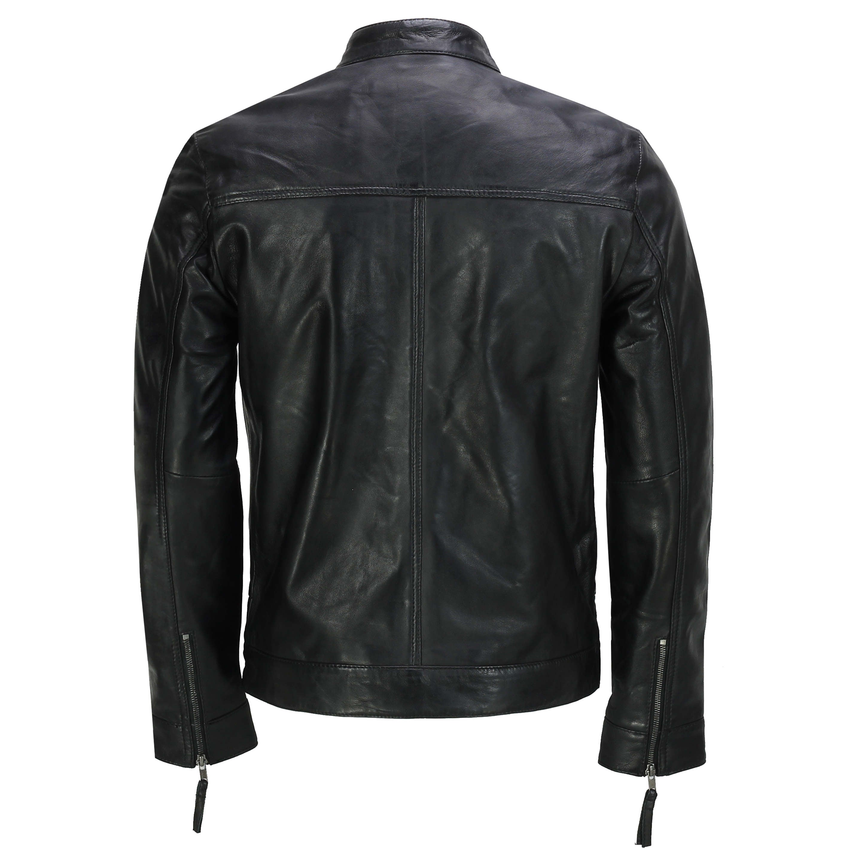 Men's Leather Black Biker Jacket