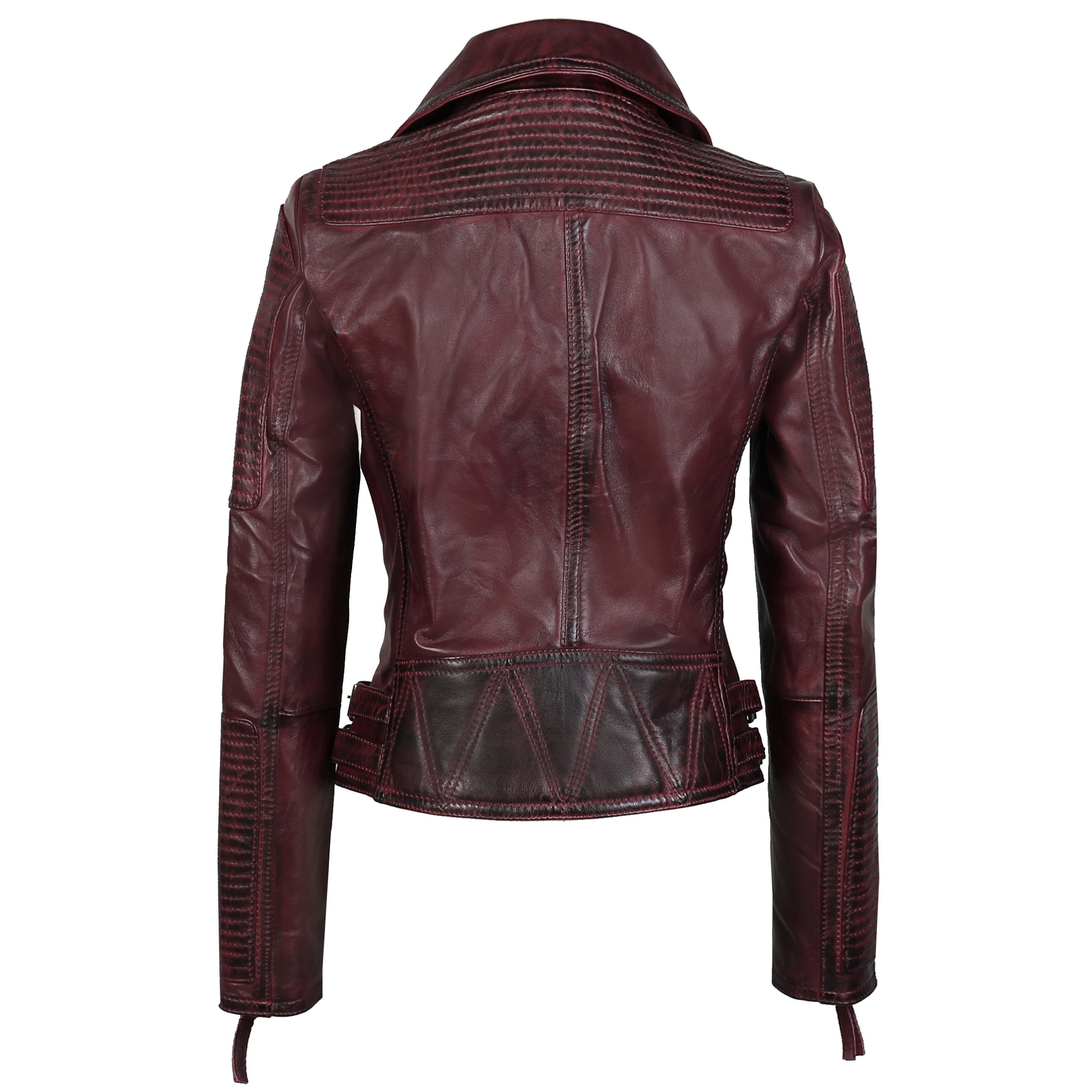 LADIES BIKE JACKET RETRO ZIPPED STYLE