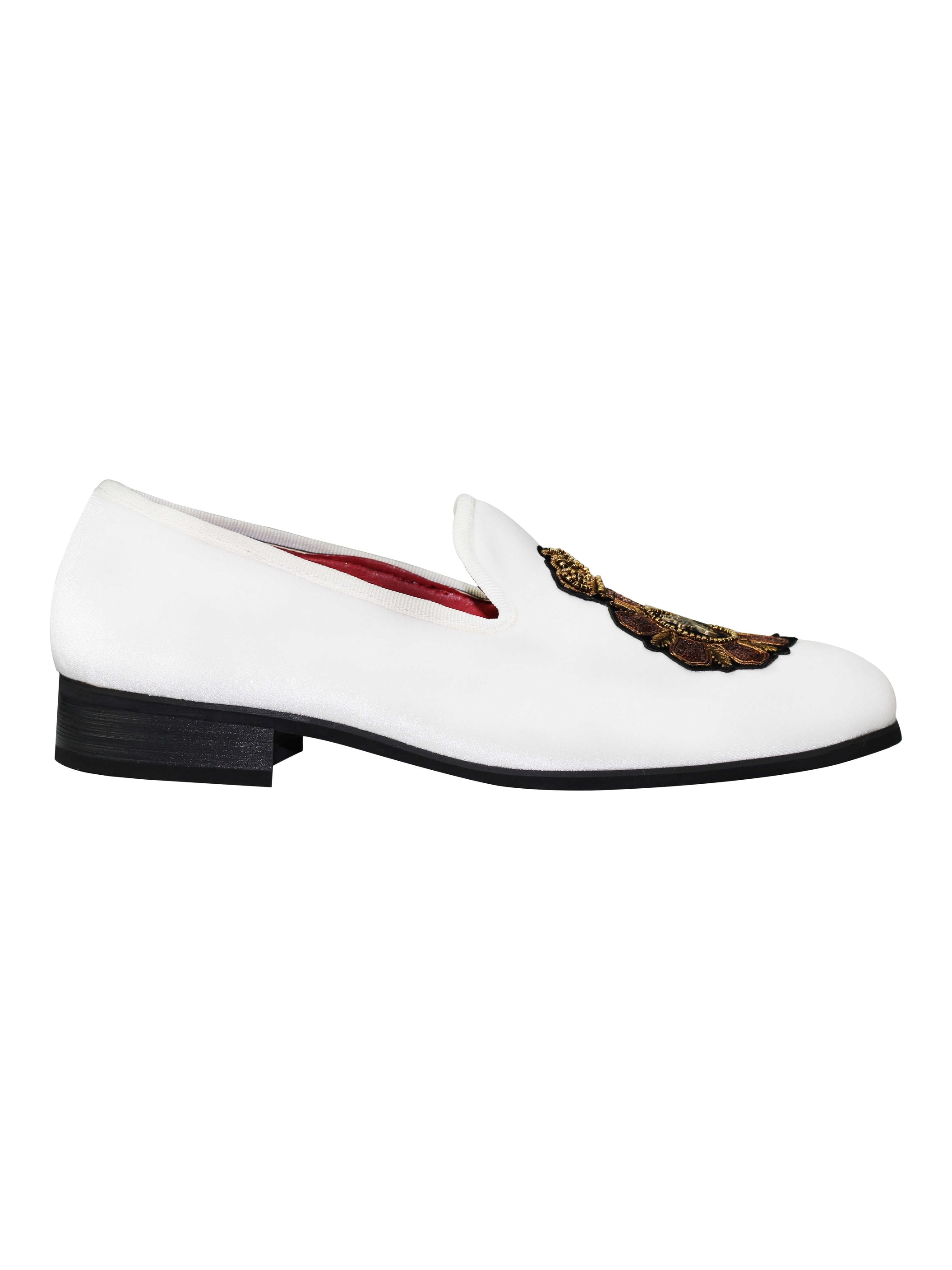 White velvet loafers discount