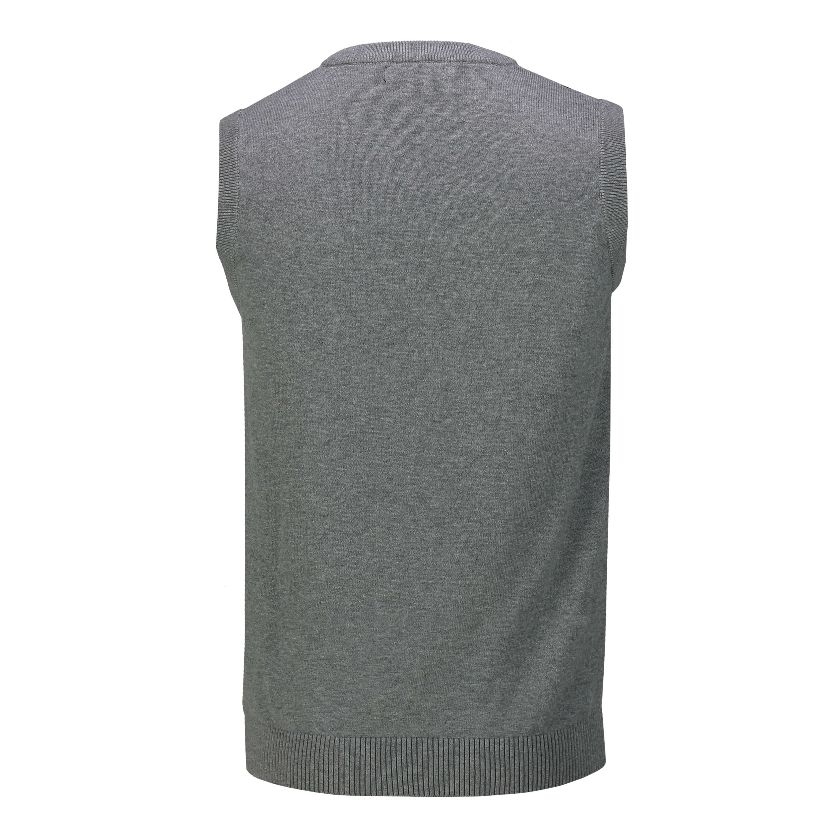 Sleeveless Argyle Golf V Neck Light Grey Jumper Vest