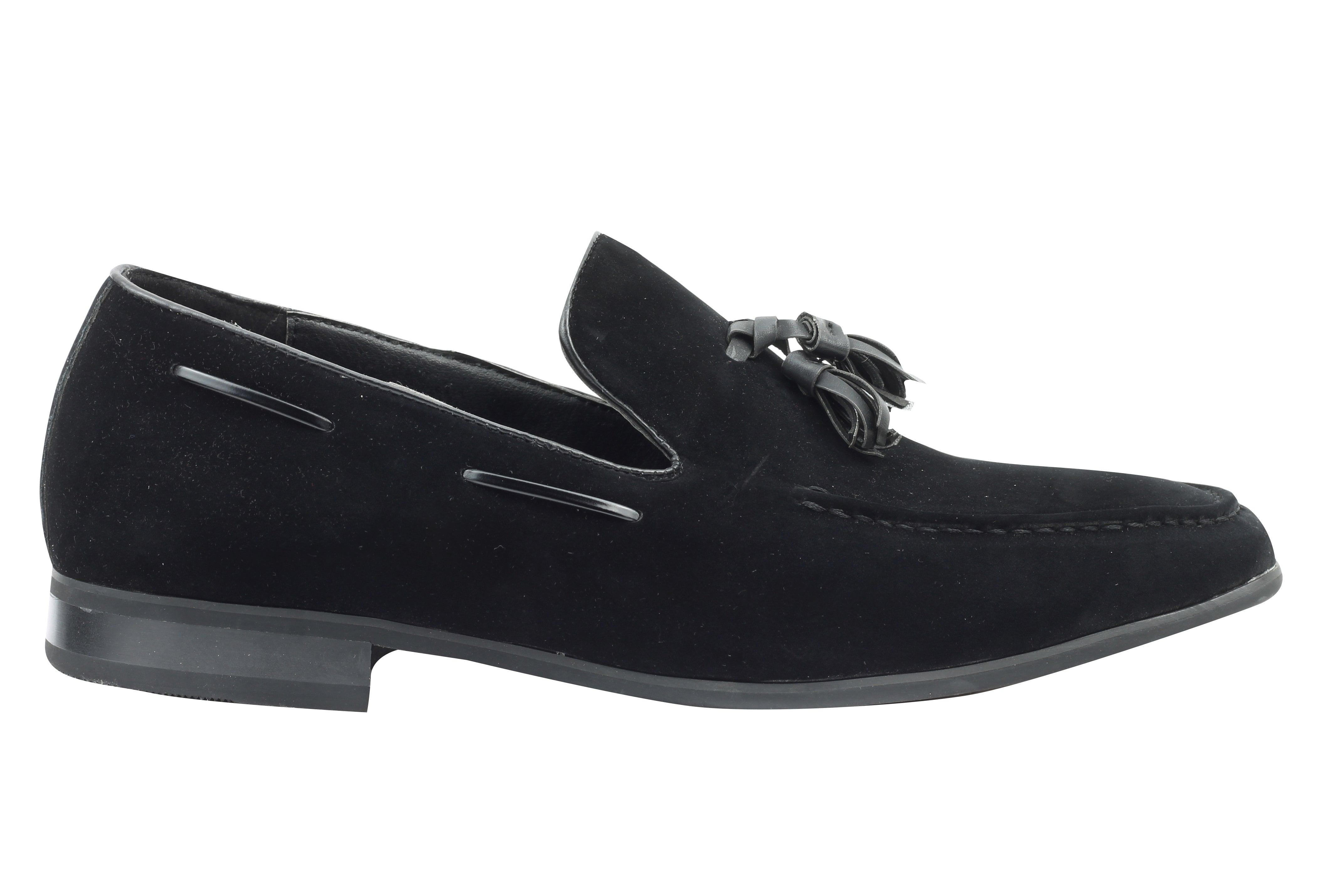 Faux Suede Leather Tassel Loafers