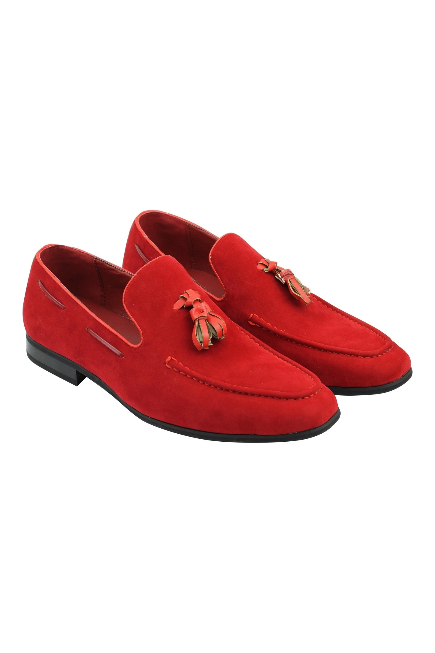 Faux Suede Leather Tassel Loafers