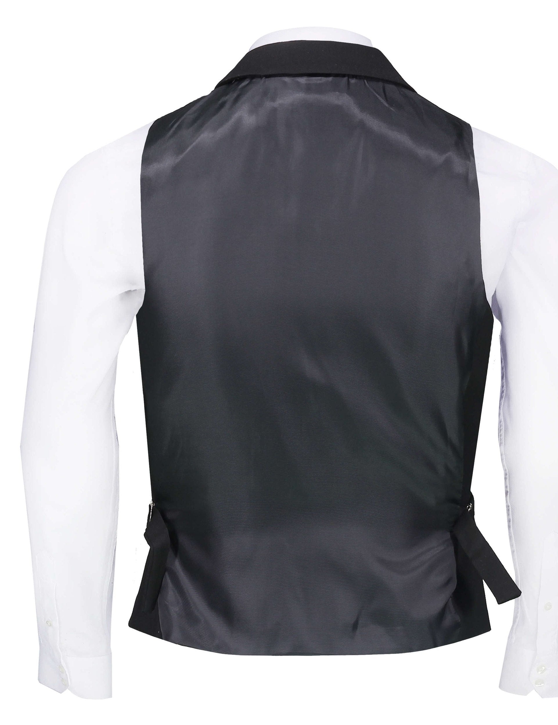 MAX – DOUBLE BREASTED BLACK WAISTCOAT
