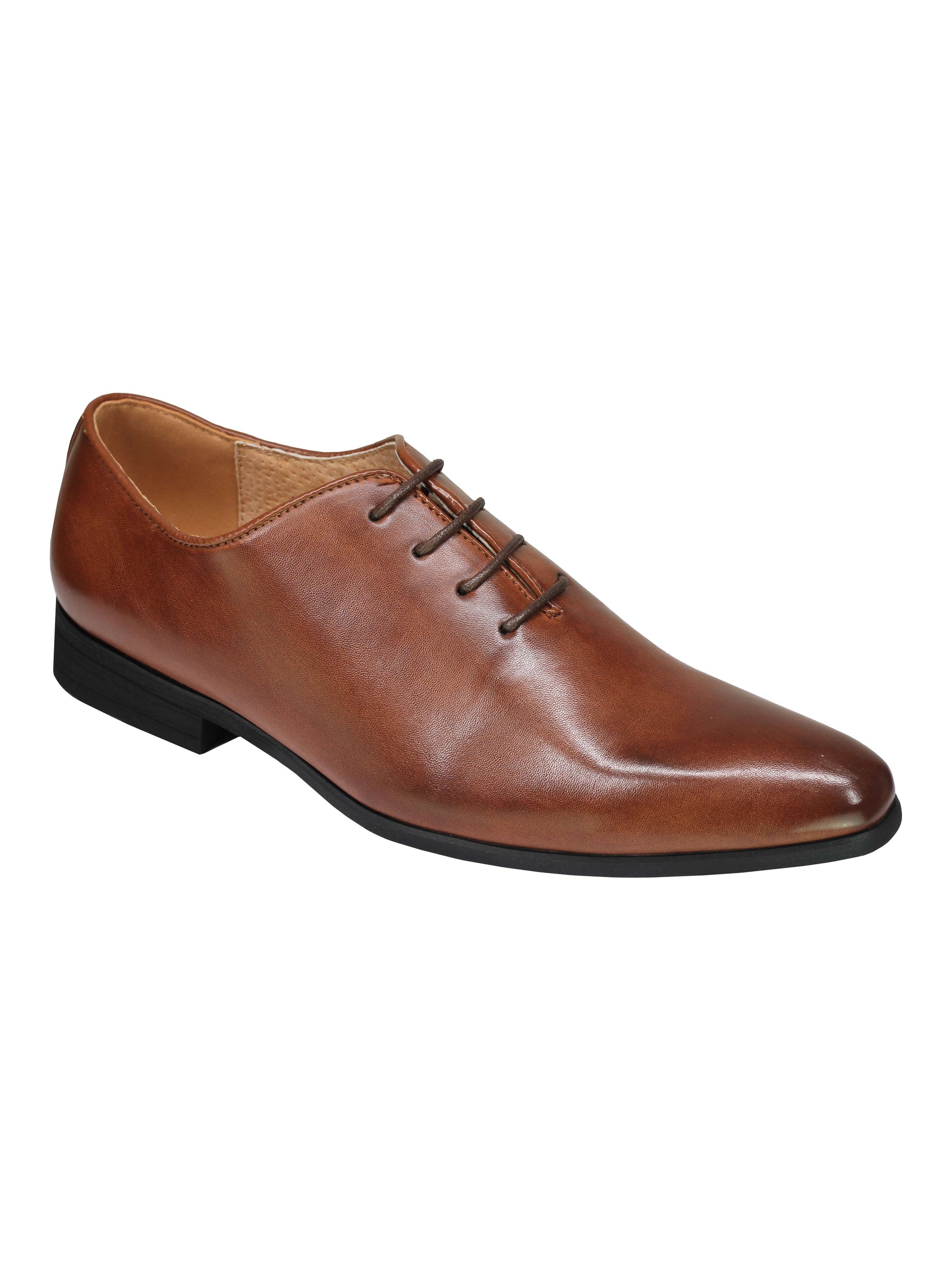 FAUX LEATHER UPPER WHOLECUT OXFORD SHOES