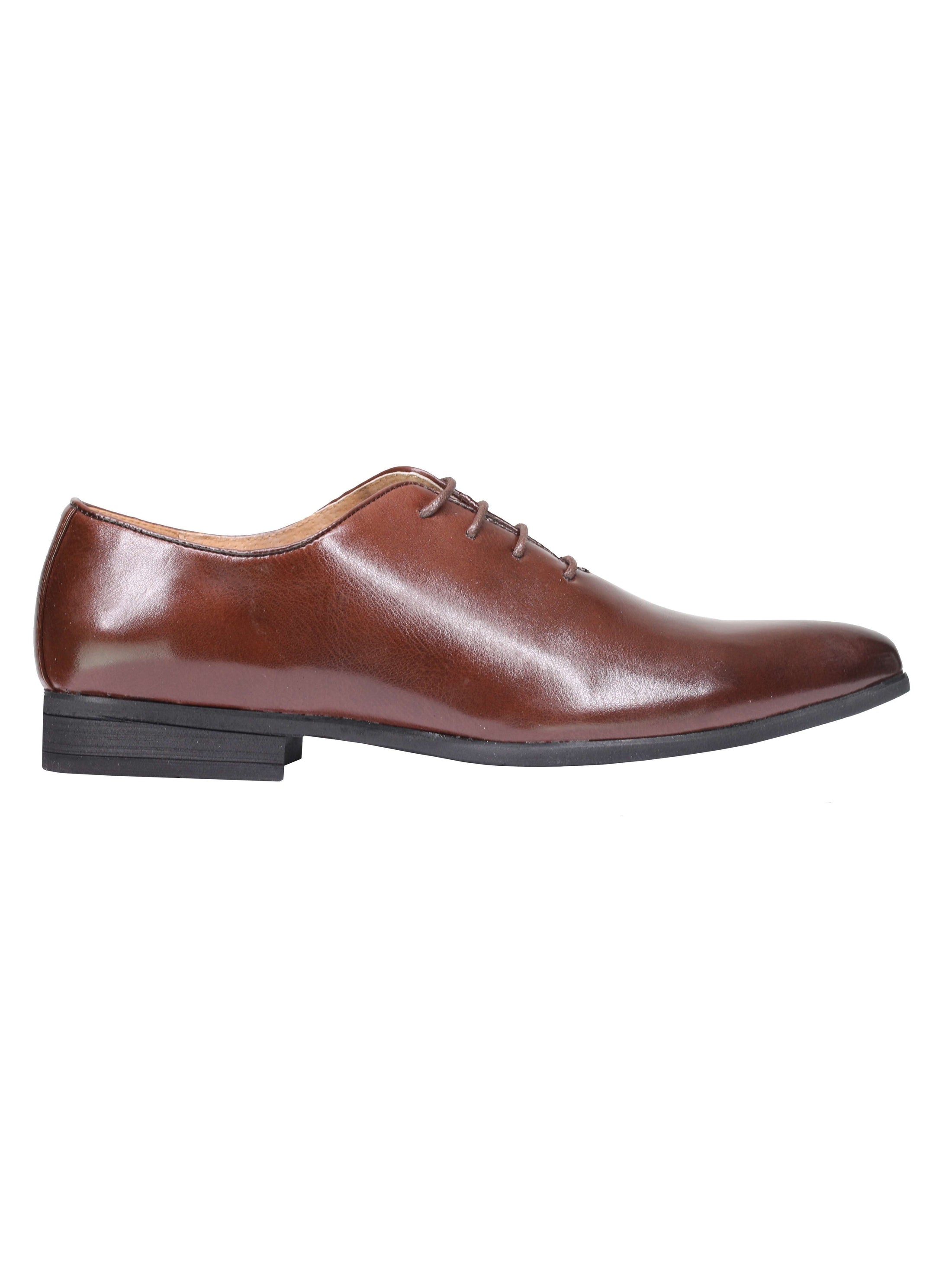FAUX LEATHER UPPER WHOLECUT OXFORD SHOES
