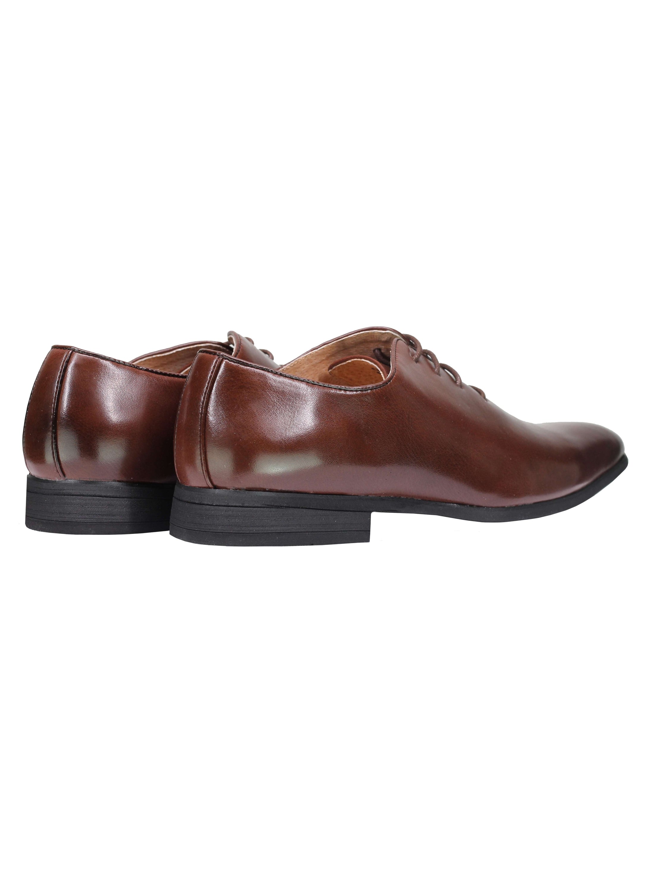 FAUX LEATHER UPPER WHOLECUT OXFORD SHOES