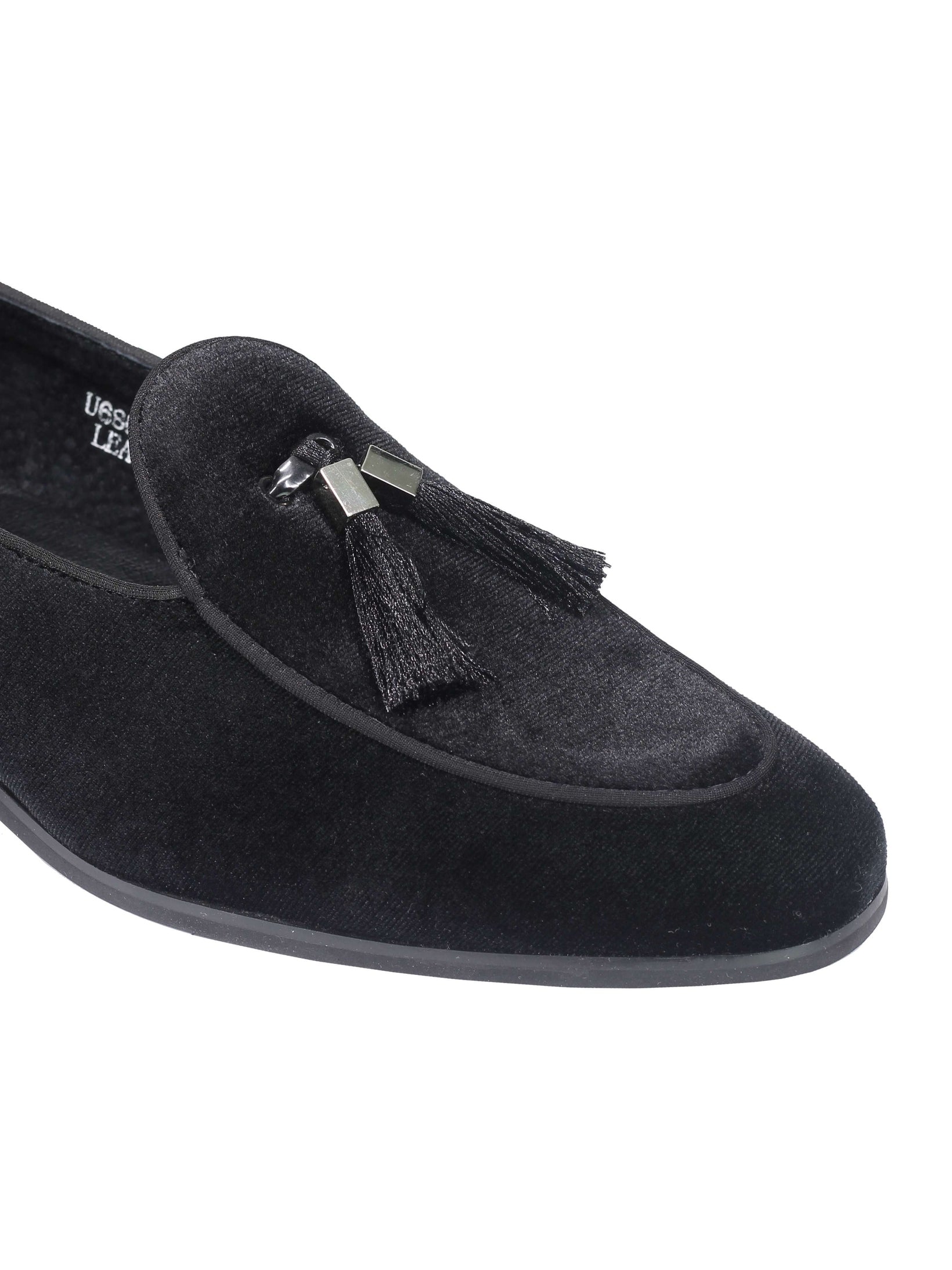 VELVET LOAFERS WITH TASSEL