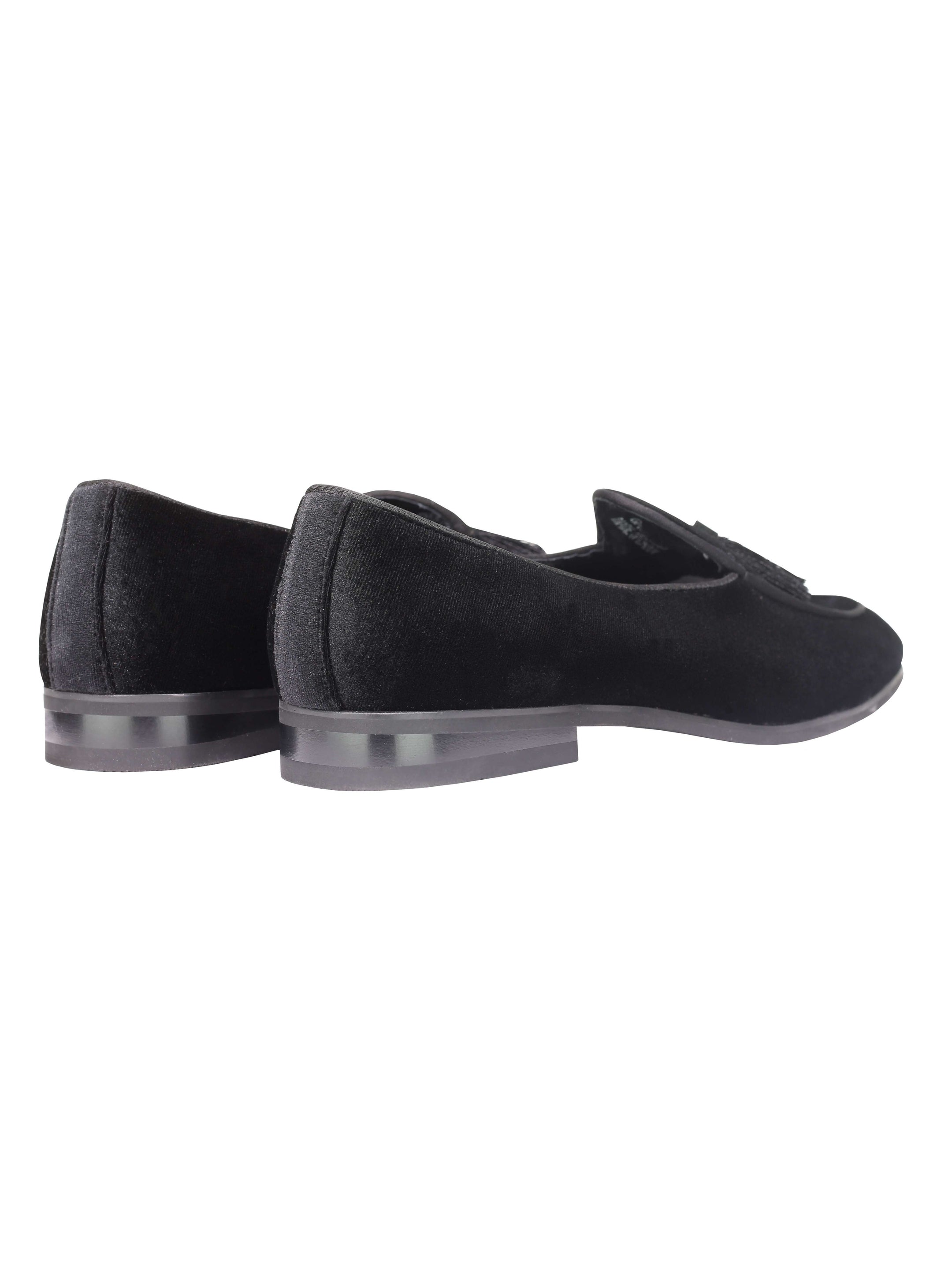 VELVET LOAFERS WITH TASSEL