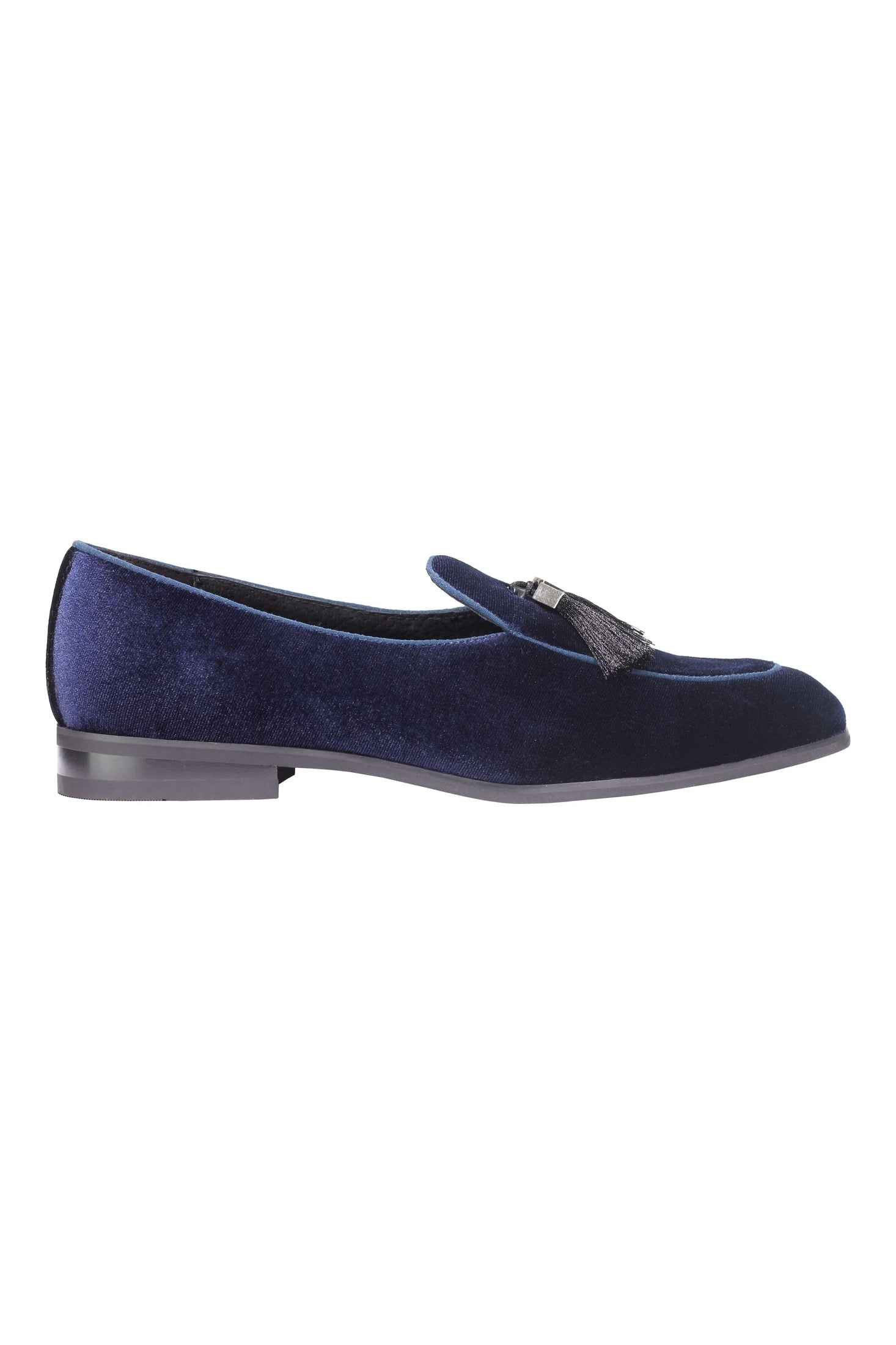 VELVET LOAFERS WITH TASSEL