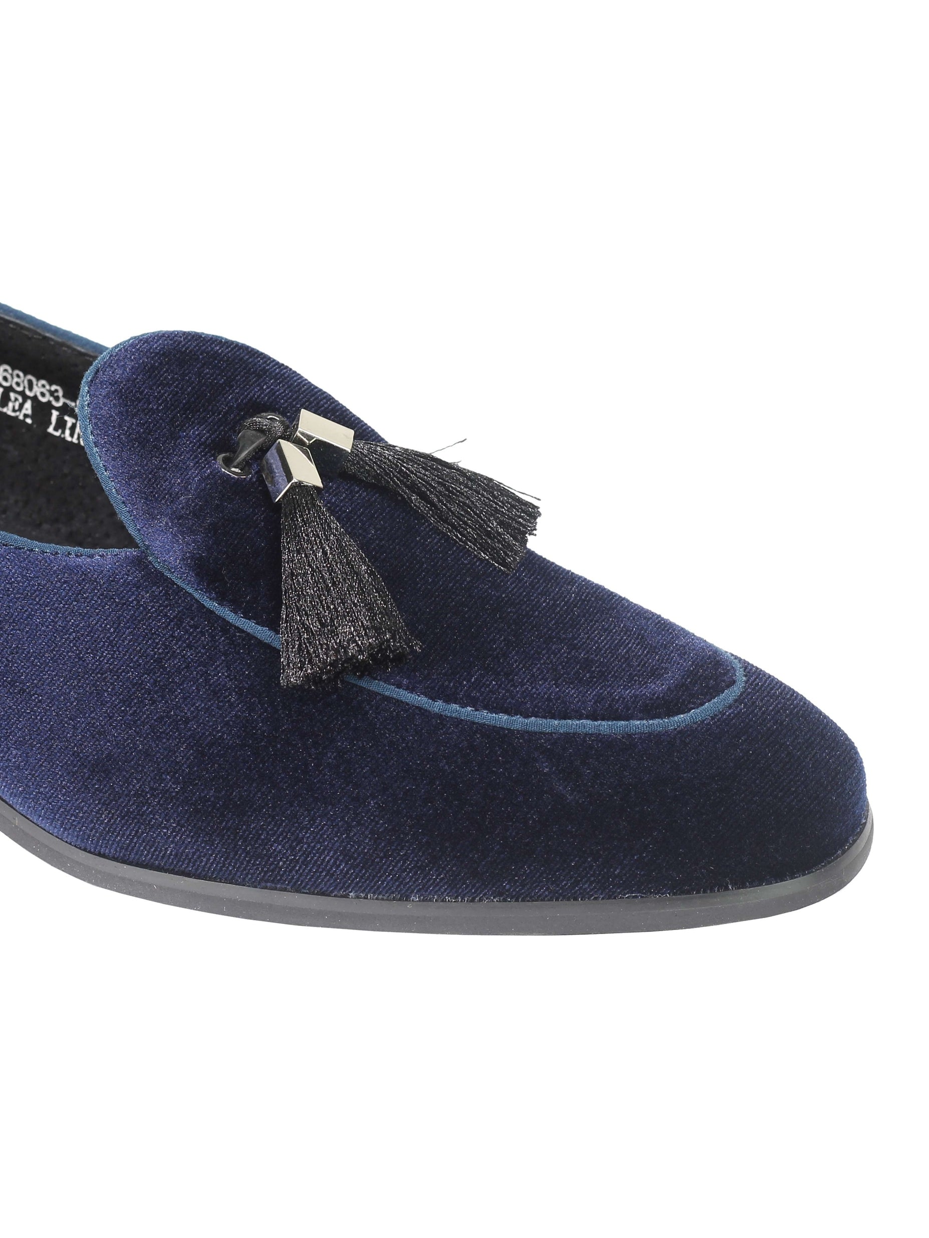 VELVET LOAFERS WITH TASSEL