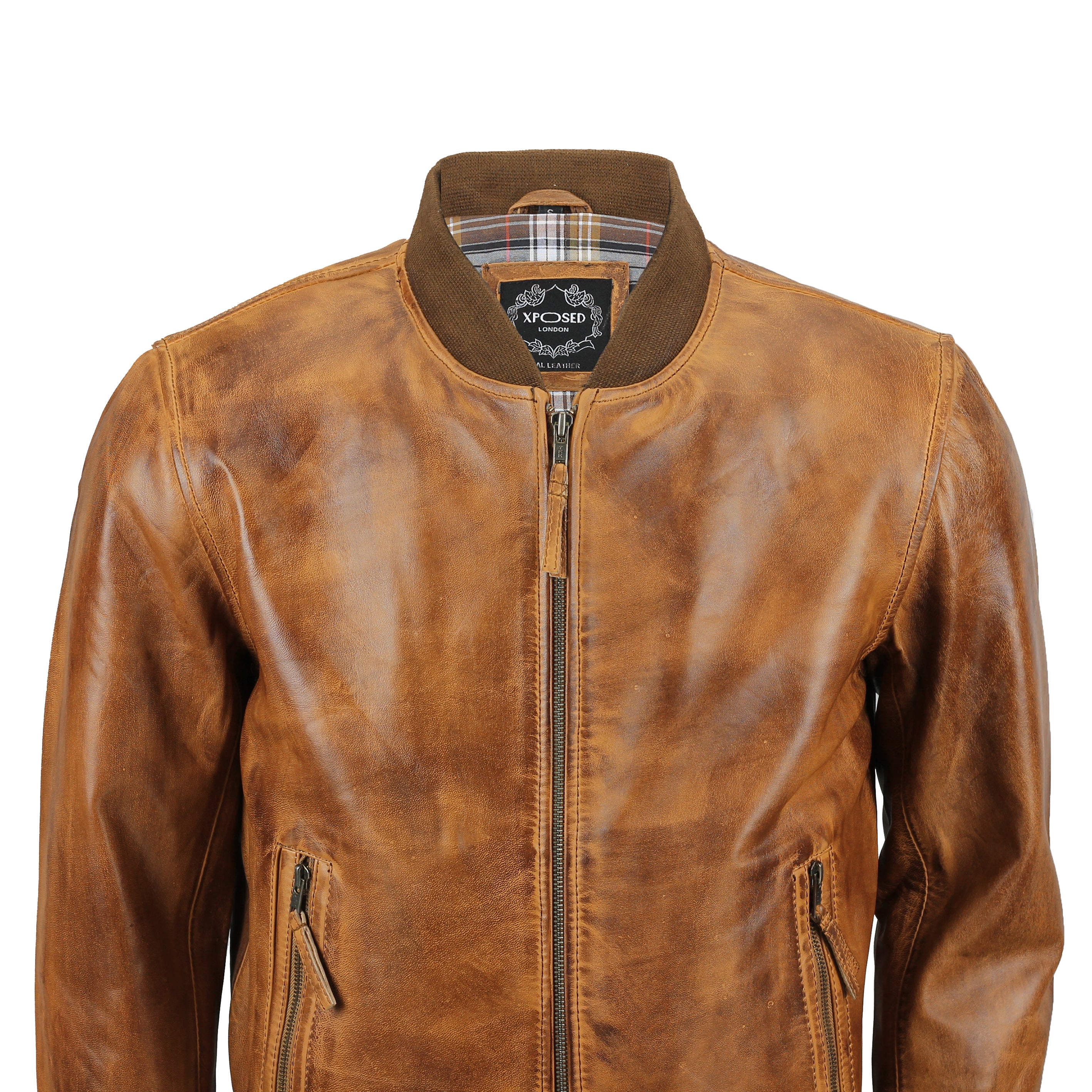 BOMBER TIMBER LEATHER JACKET
