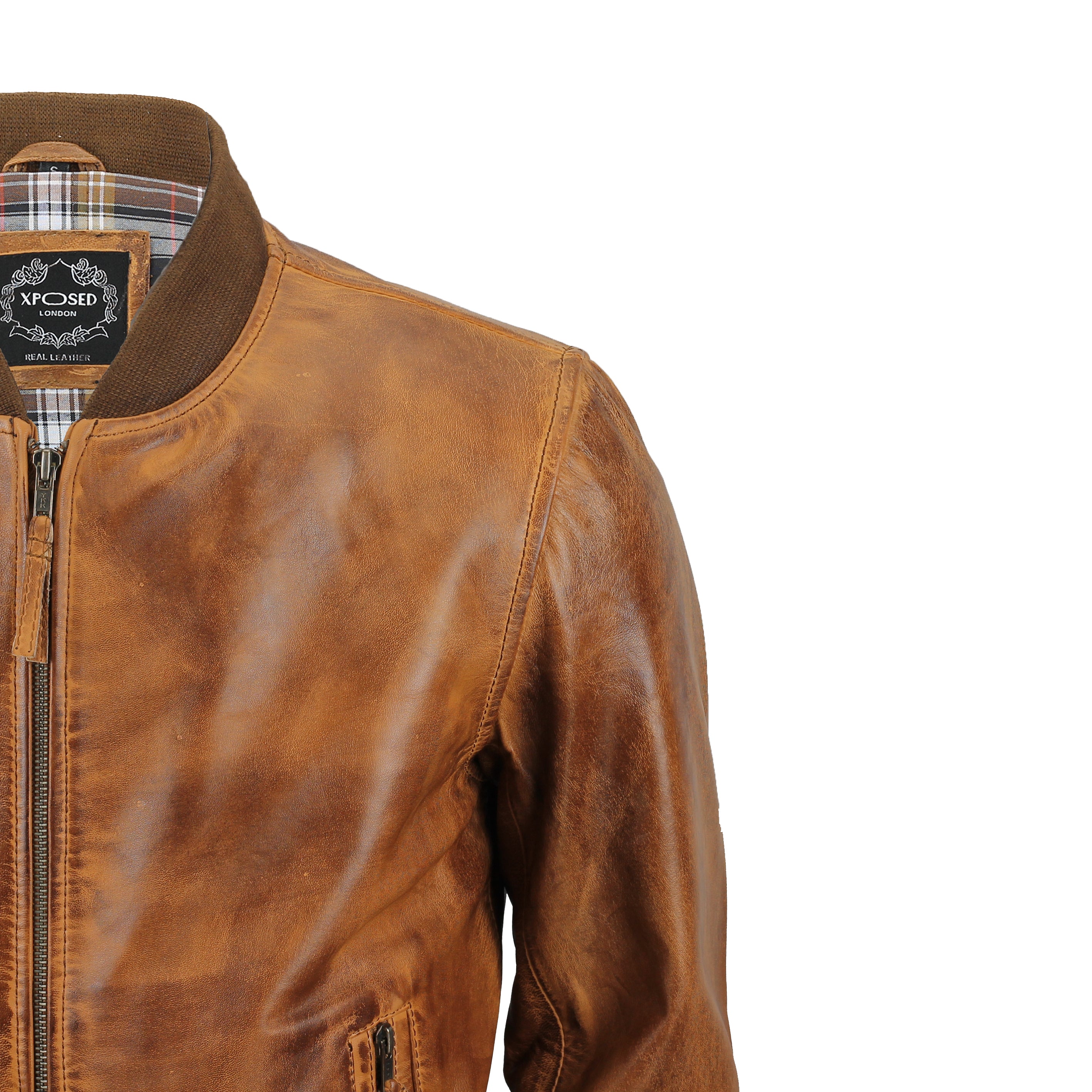BOMBER TIMBER LEATHER JACKET