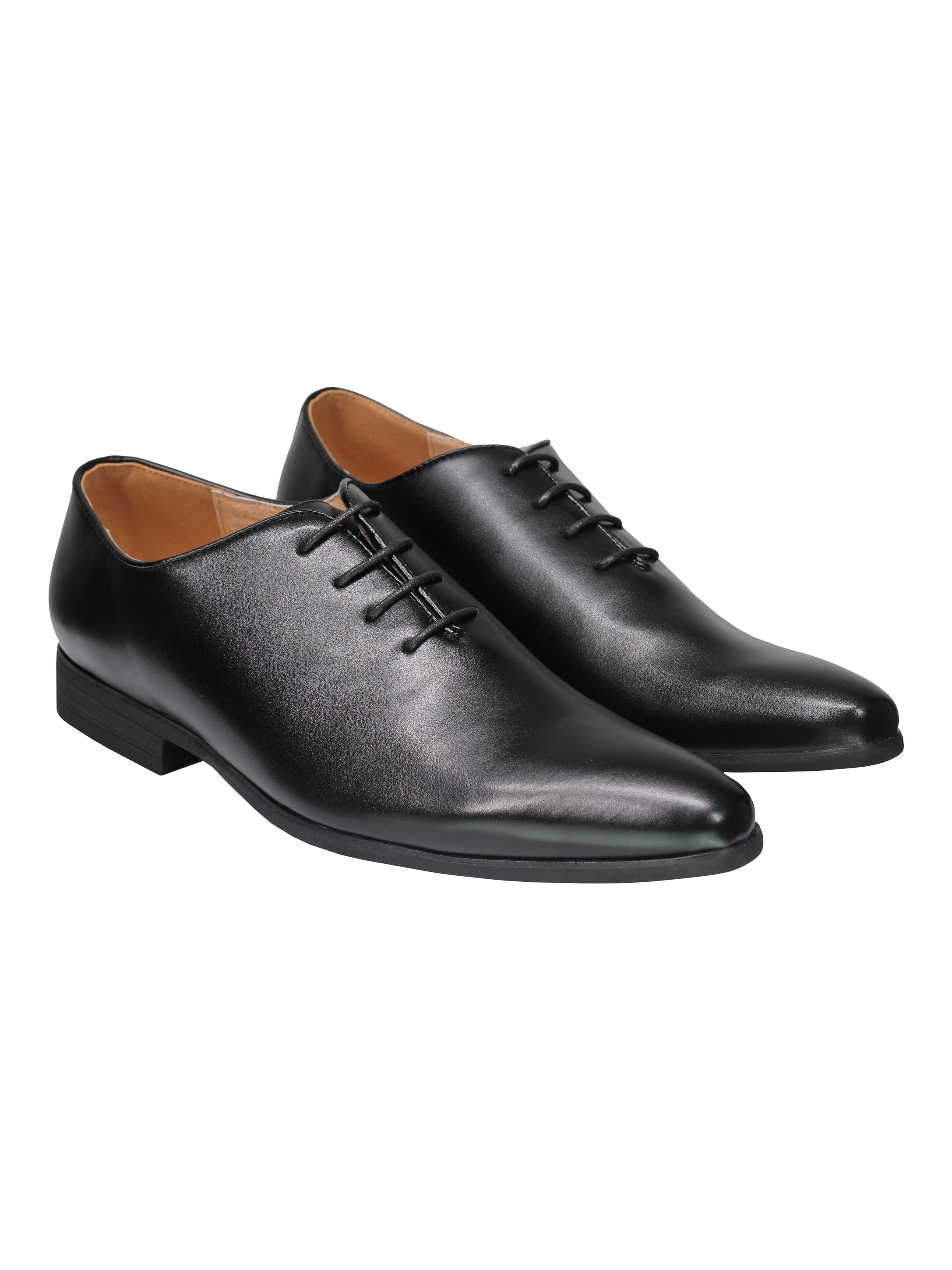 FAUX LEATHER UPPER WHOLECUT OXFORD SHOES