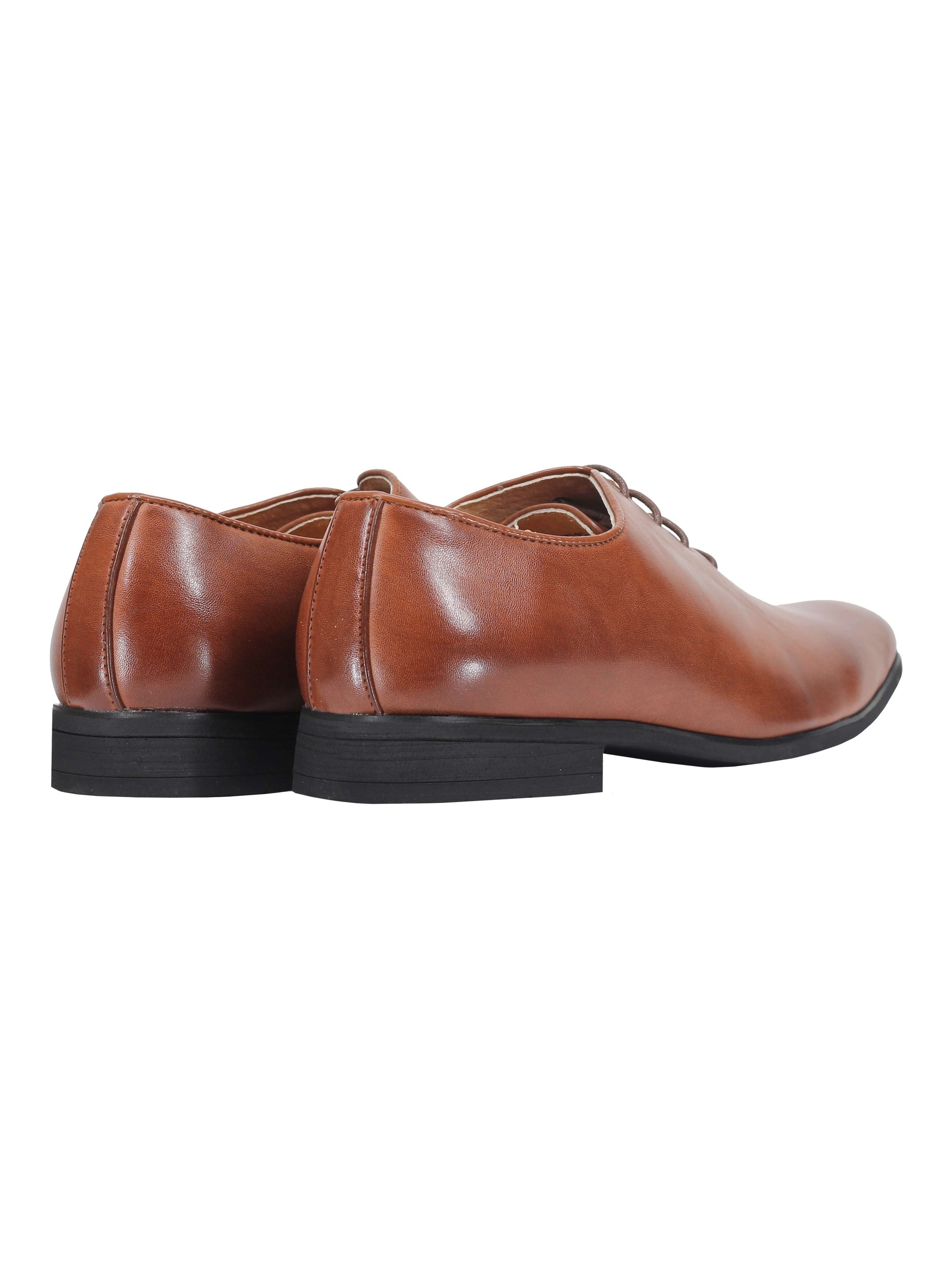 FAUX LEATHER UPPER WHOLECUT OXFORD SHOES