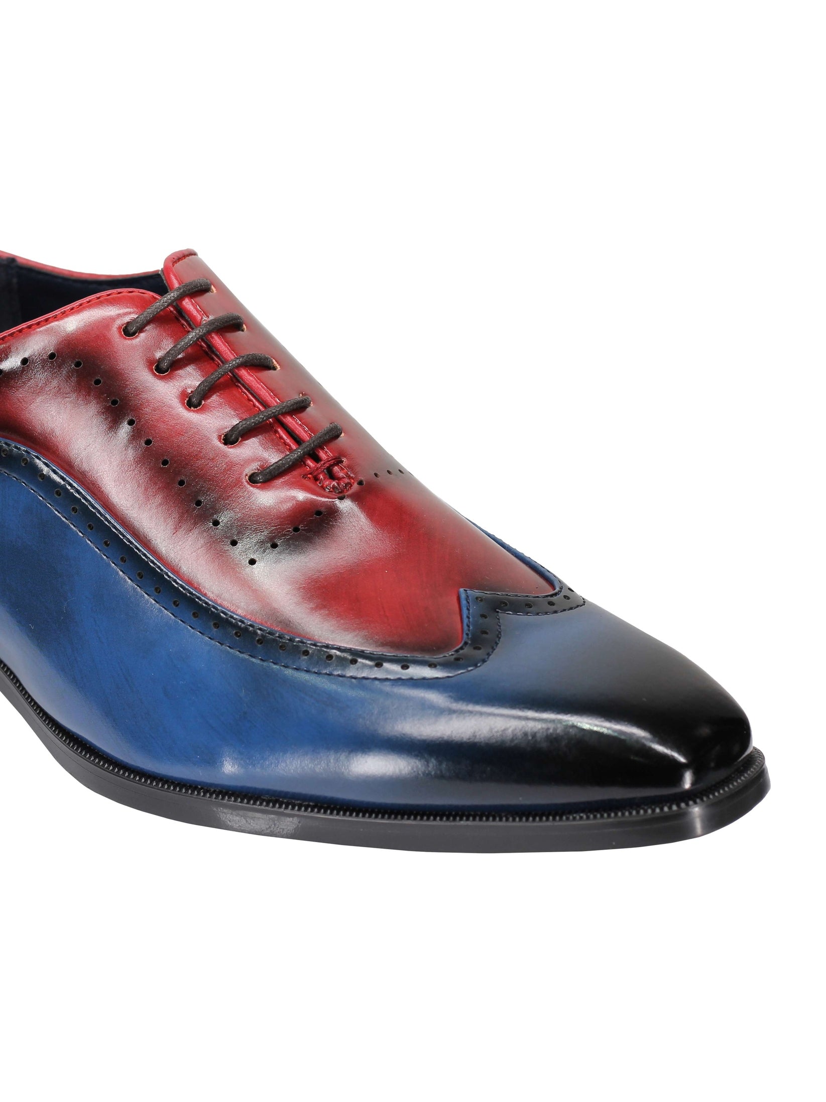 Brogue 2 Tone Faux Leather Lace-Up Shoes