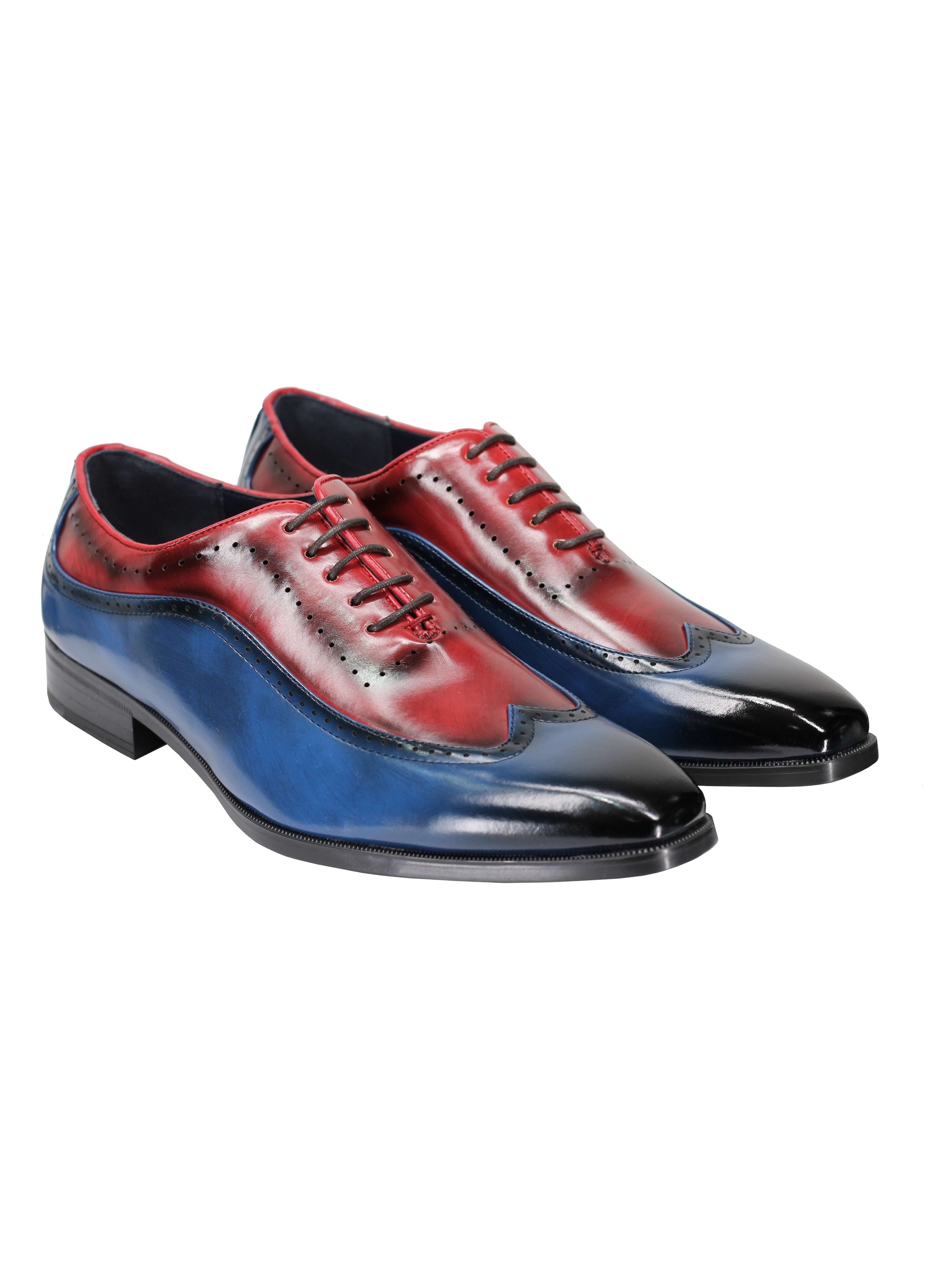 Brogue 2 Tone Faux Leather Lace-Up Shoes