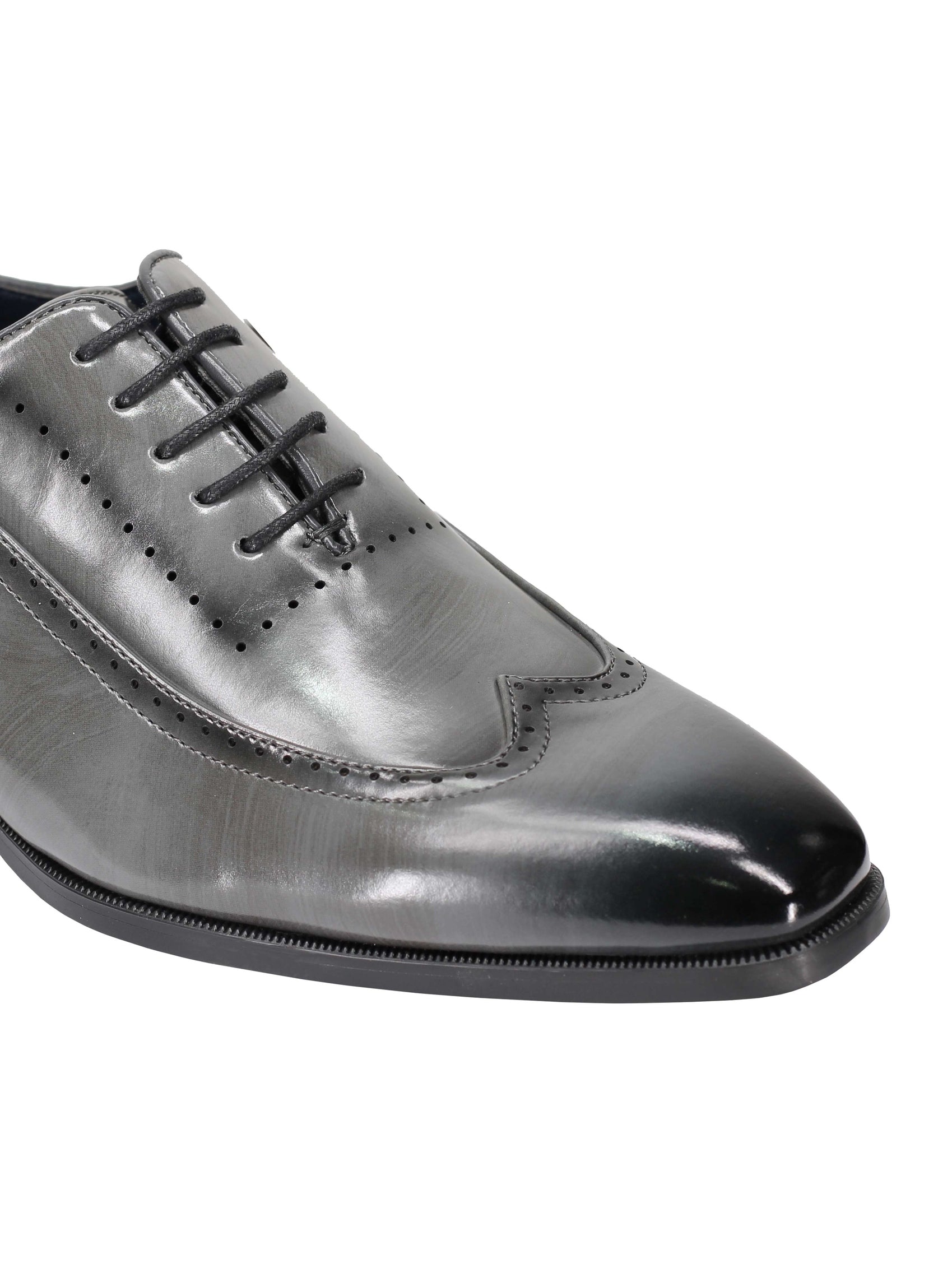 Brogue 2 Tone Faux Leather Lace-Up Shoes
