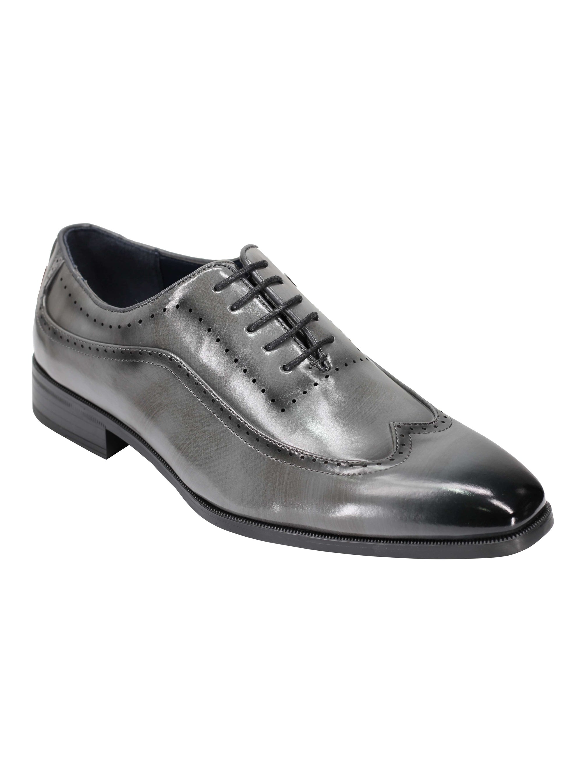Brogue 2 Tone Faux Leather Lace-Up Shoes