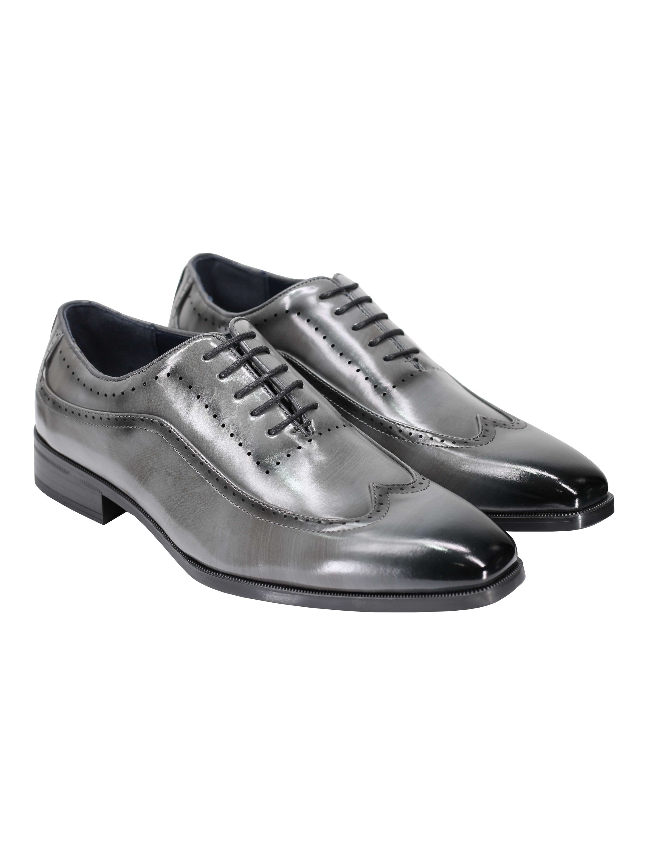 Brogue 2 Tone Faux Leather Lace-Up Shoes