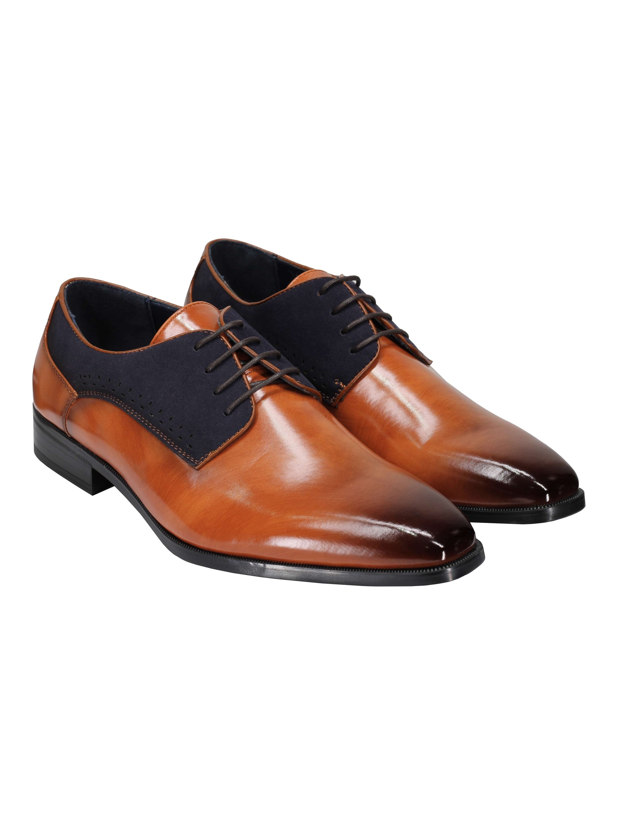DERBY 2 TONE LEATHER LACE UP SHOES