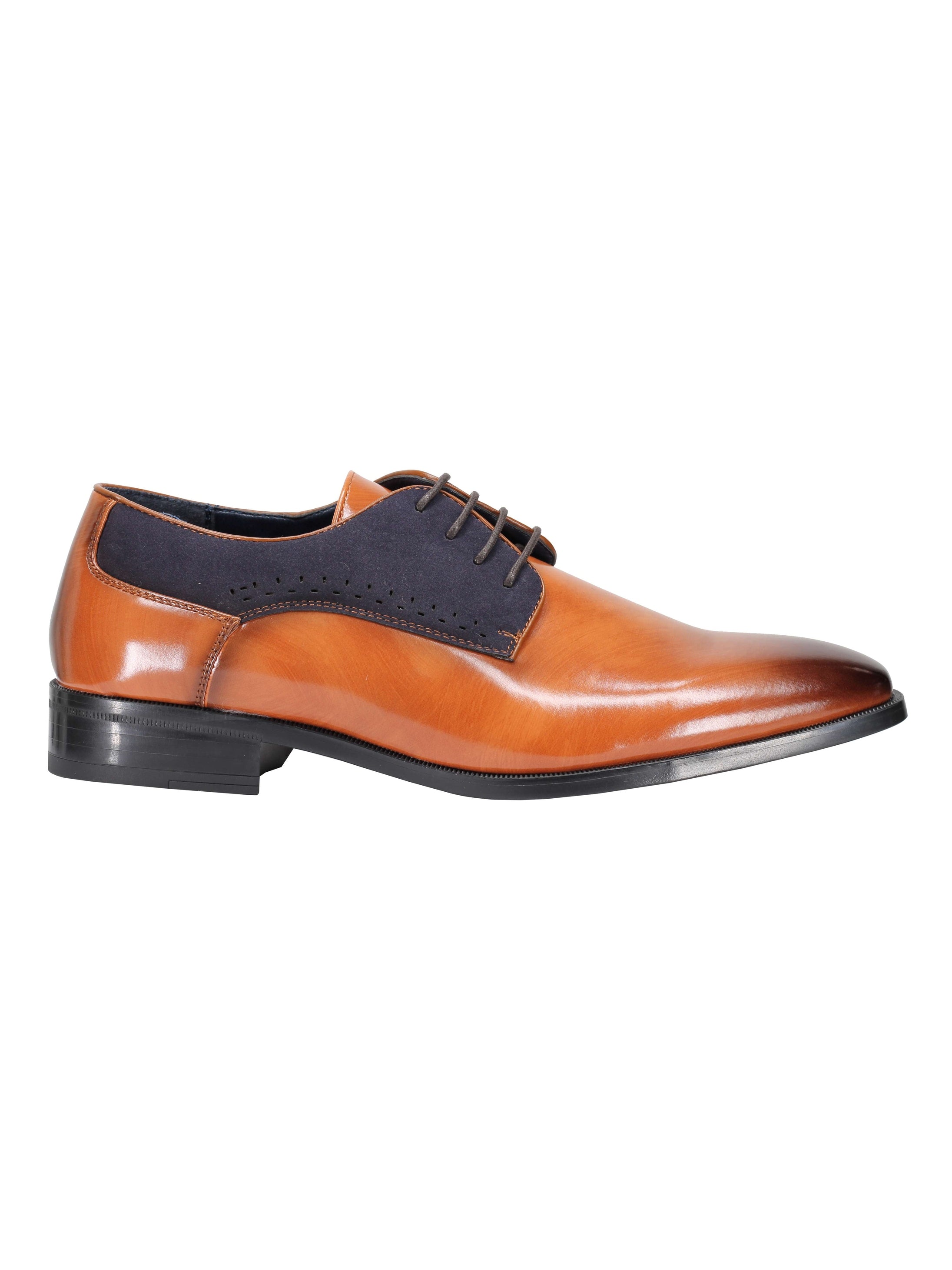 DERBY 2 TONE LEATHER LACE UP SHOES