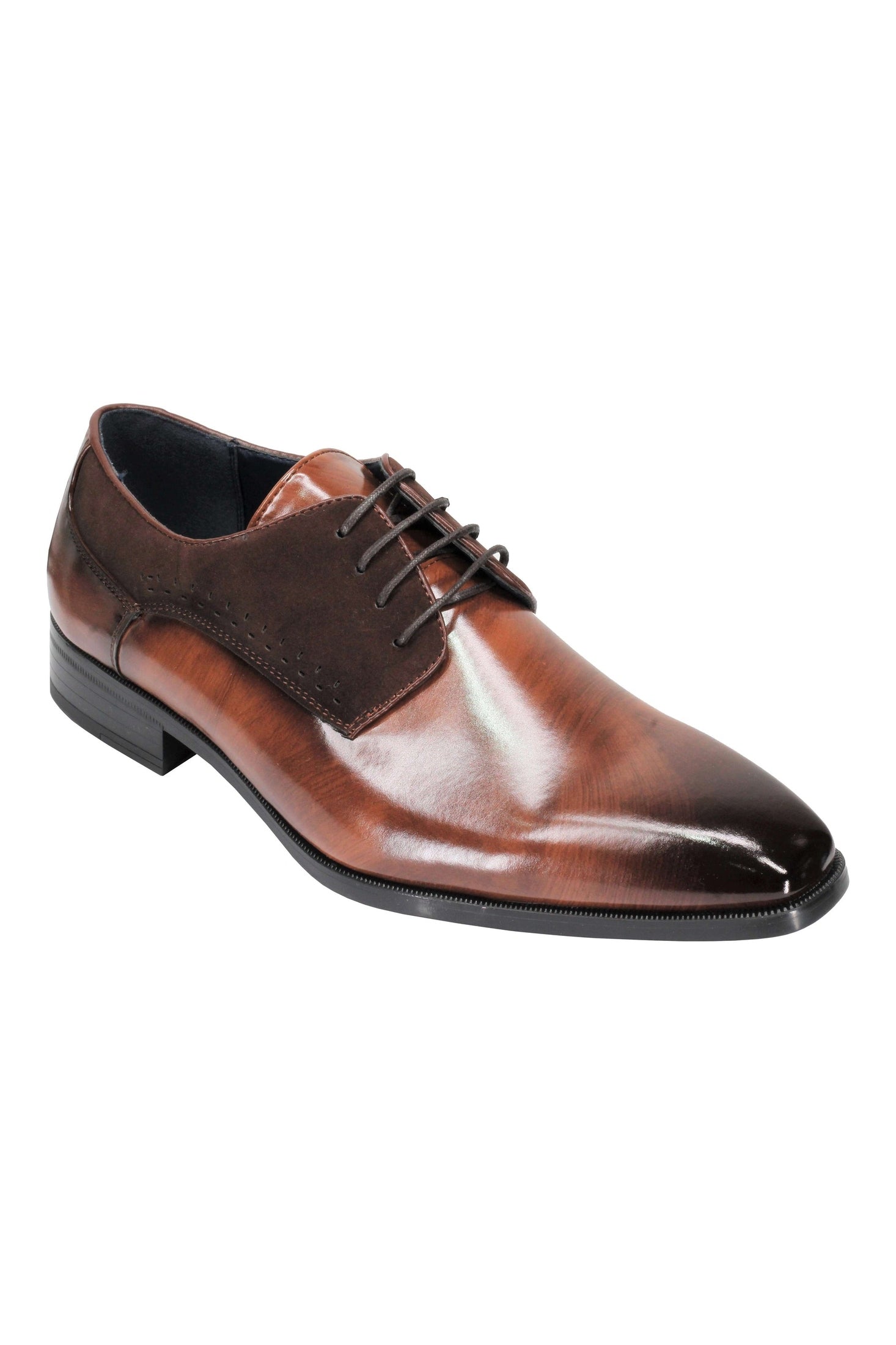 DERBY 2 TONE LEATHER LACE UP SHOES