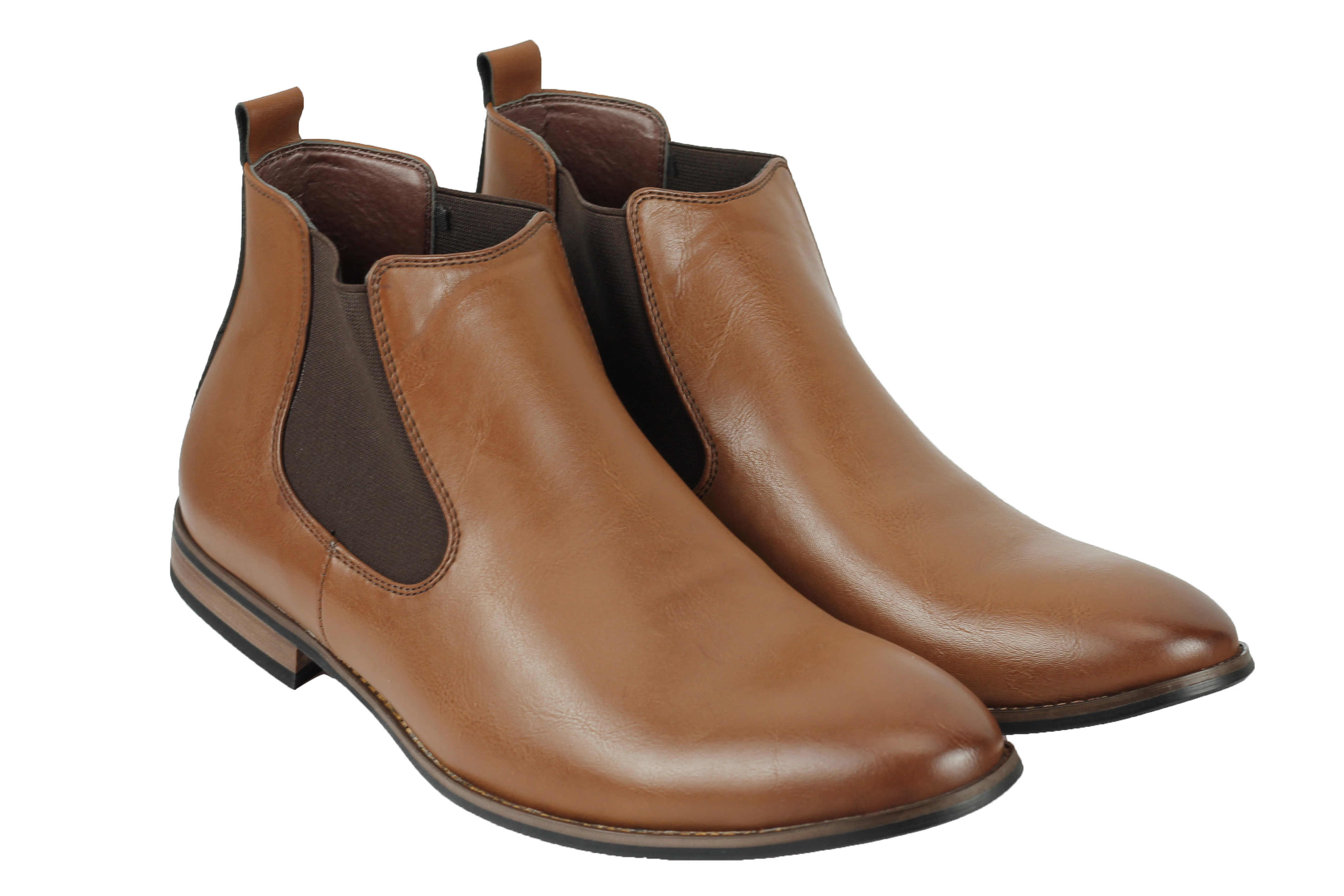 Faux Leather Vintage Style Chelsea Boots