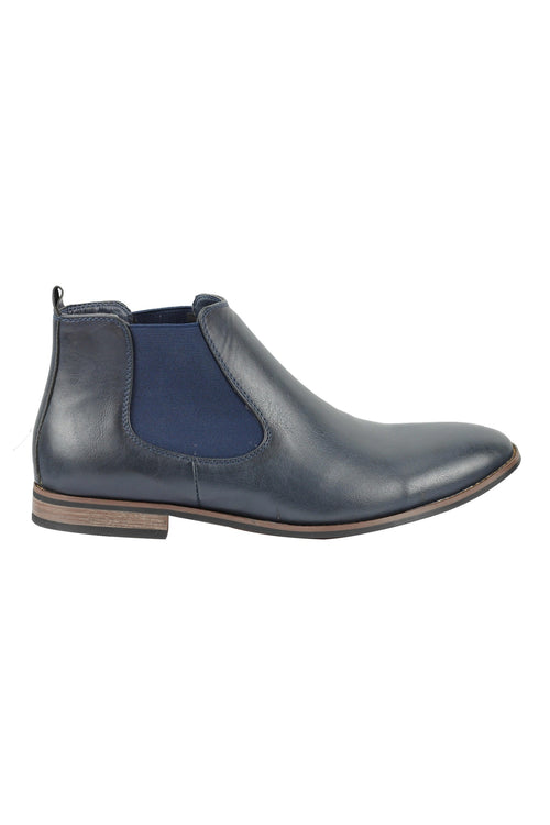 BOTTES CHELSEA MARINE EN SIMILI CUIR