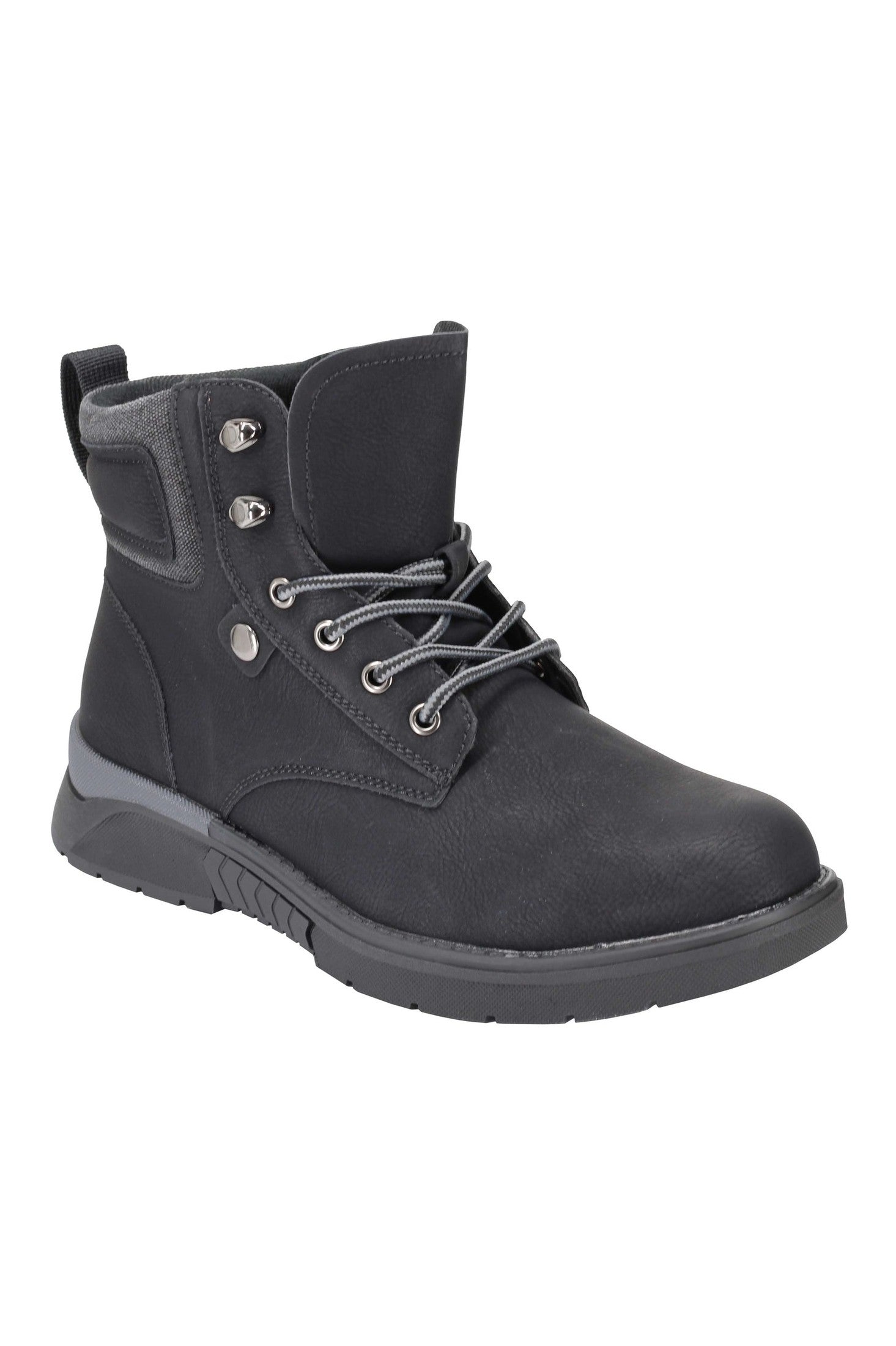 ANKLE MID TOP LACE UP BOOTS