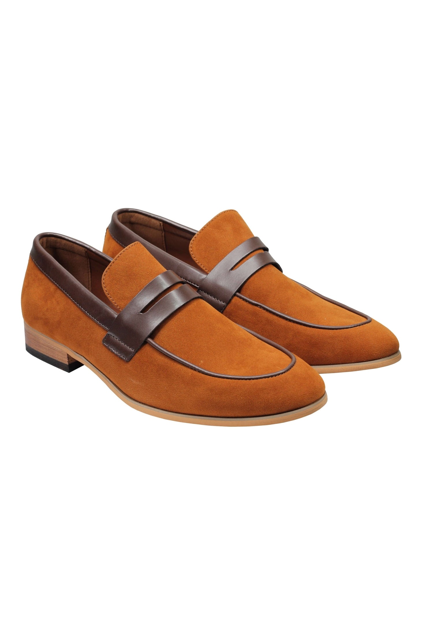 SUEDE PENNY LOAFERS